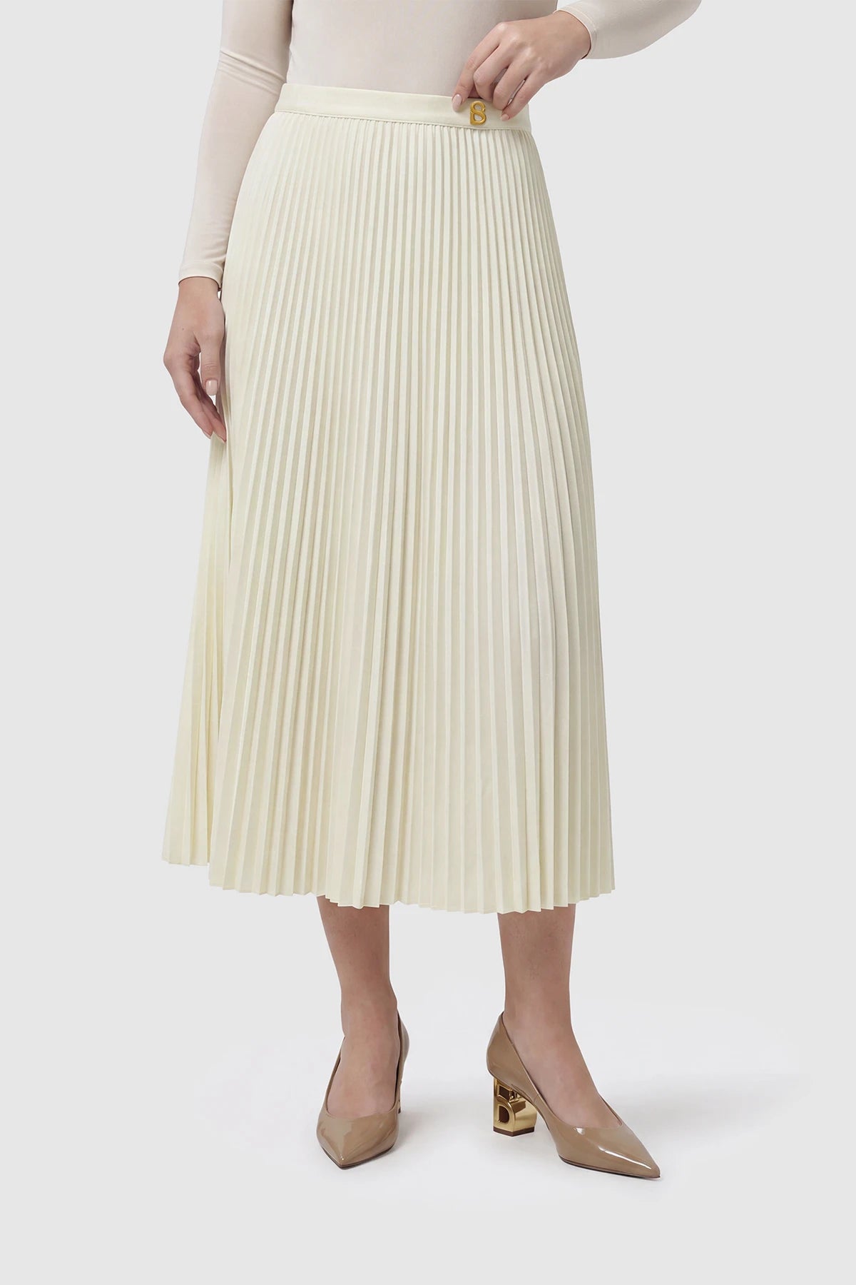 Pleats Me Skirt - White