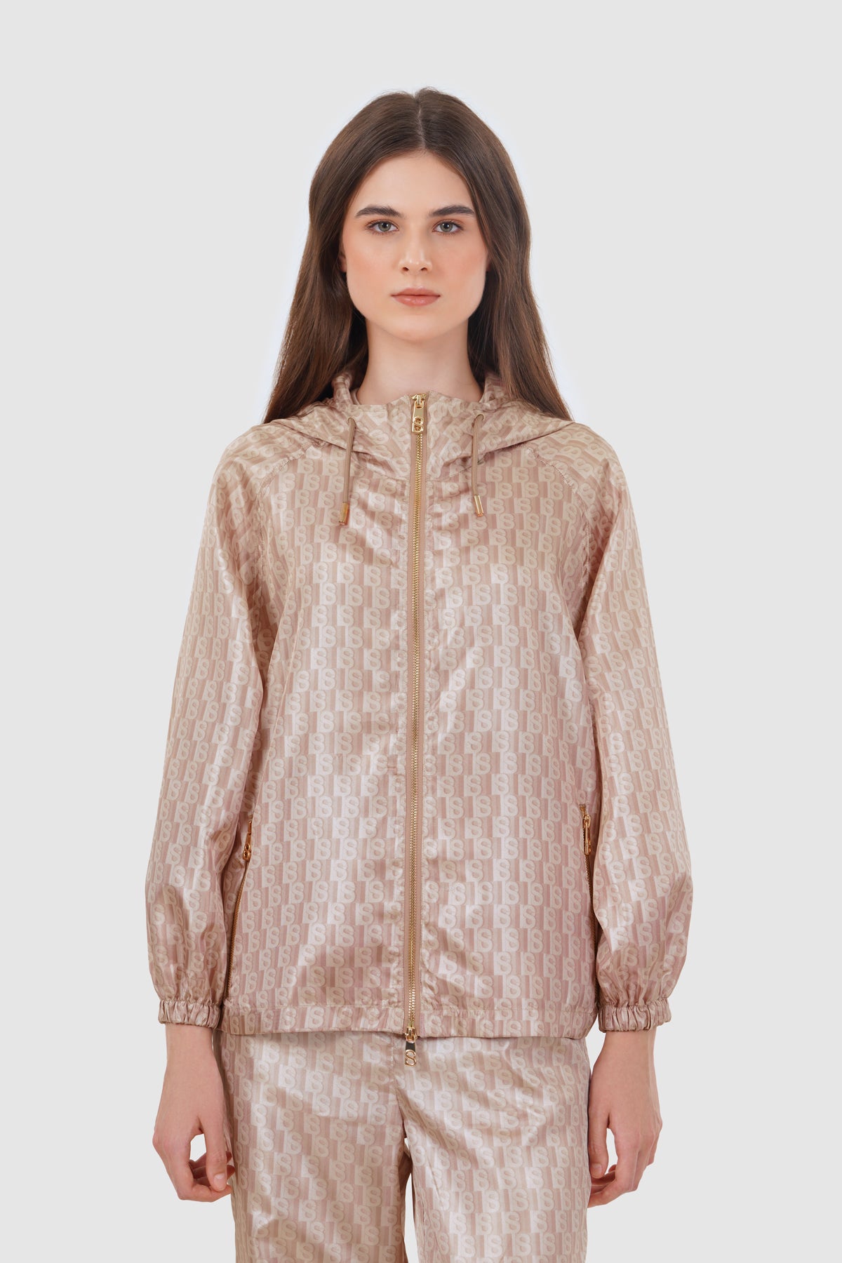 Leena Monogram Jacket - Dark Mocha