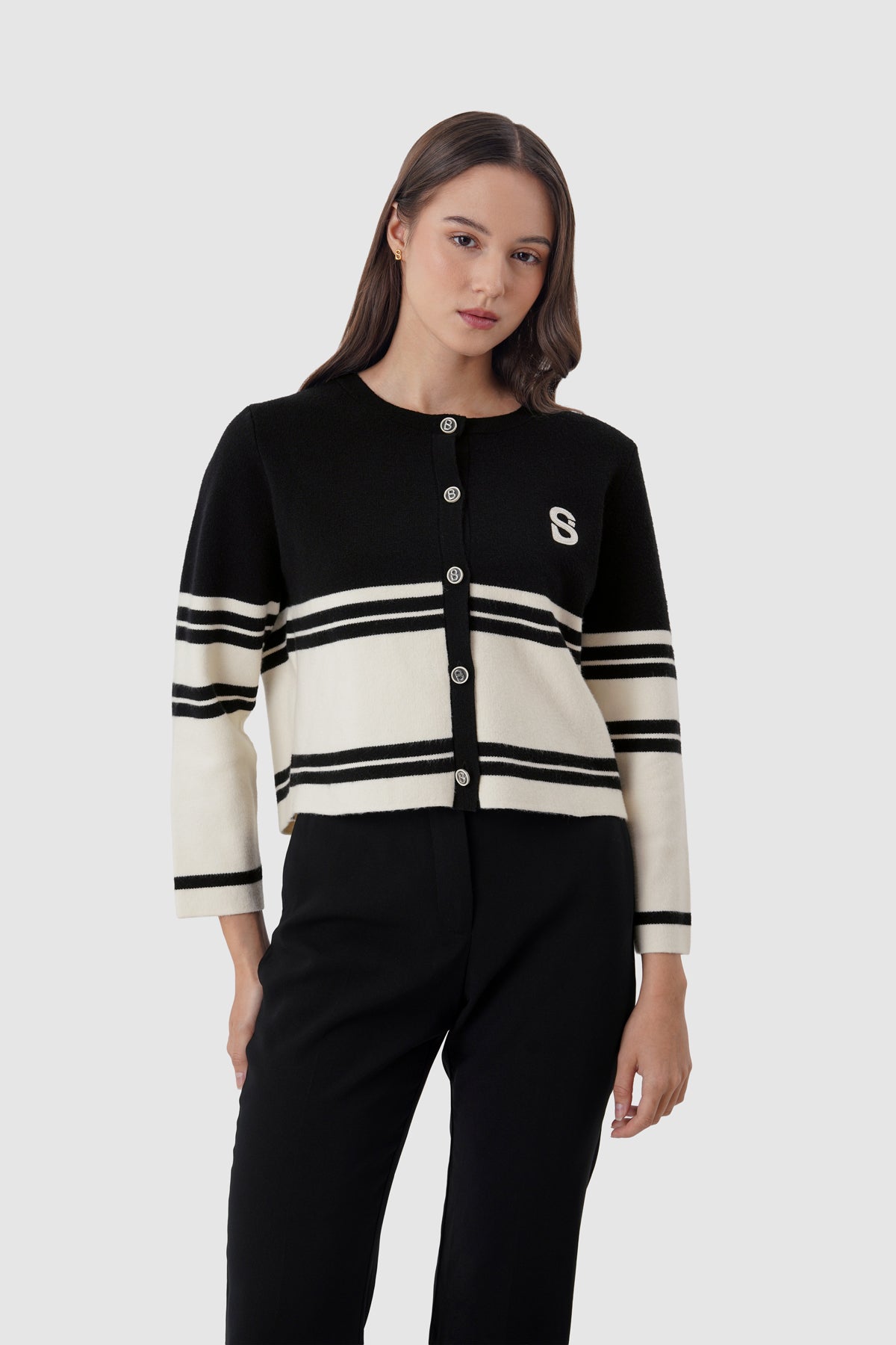 Alexa Crop Jacket - Black