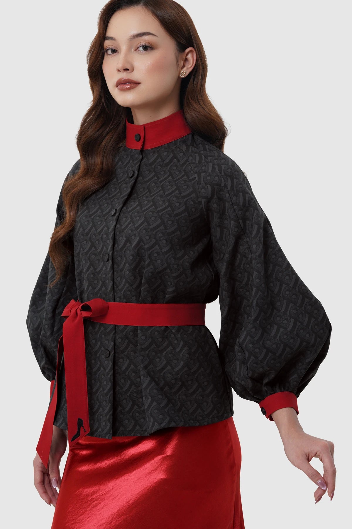 The Editor Puff Shirt - Black
