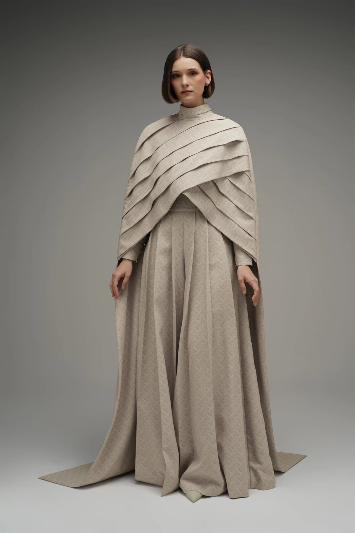 Bimu Pleated Set - Wheat