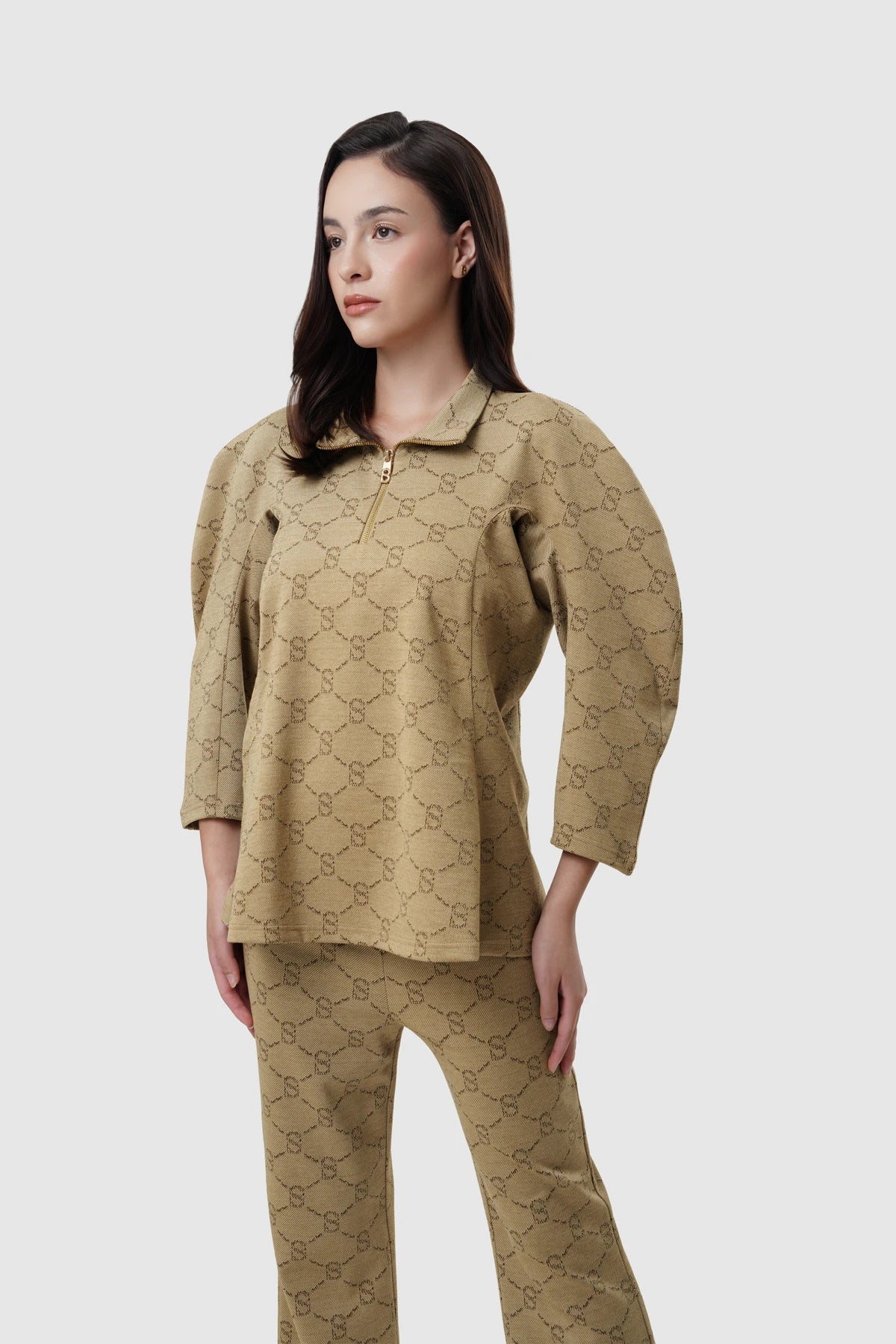 Beverly Monogram Sweatshirt - Brown