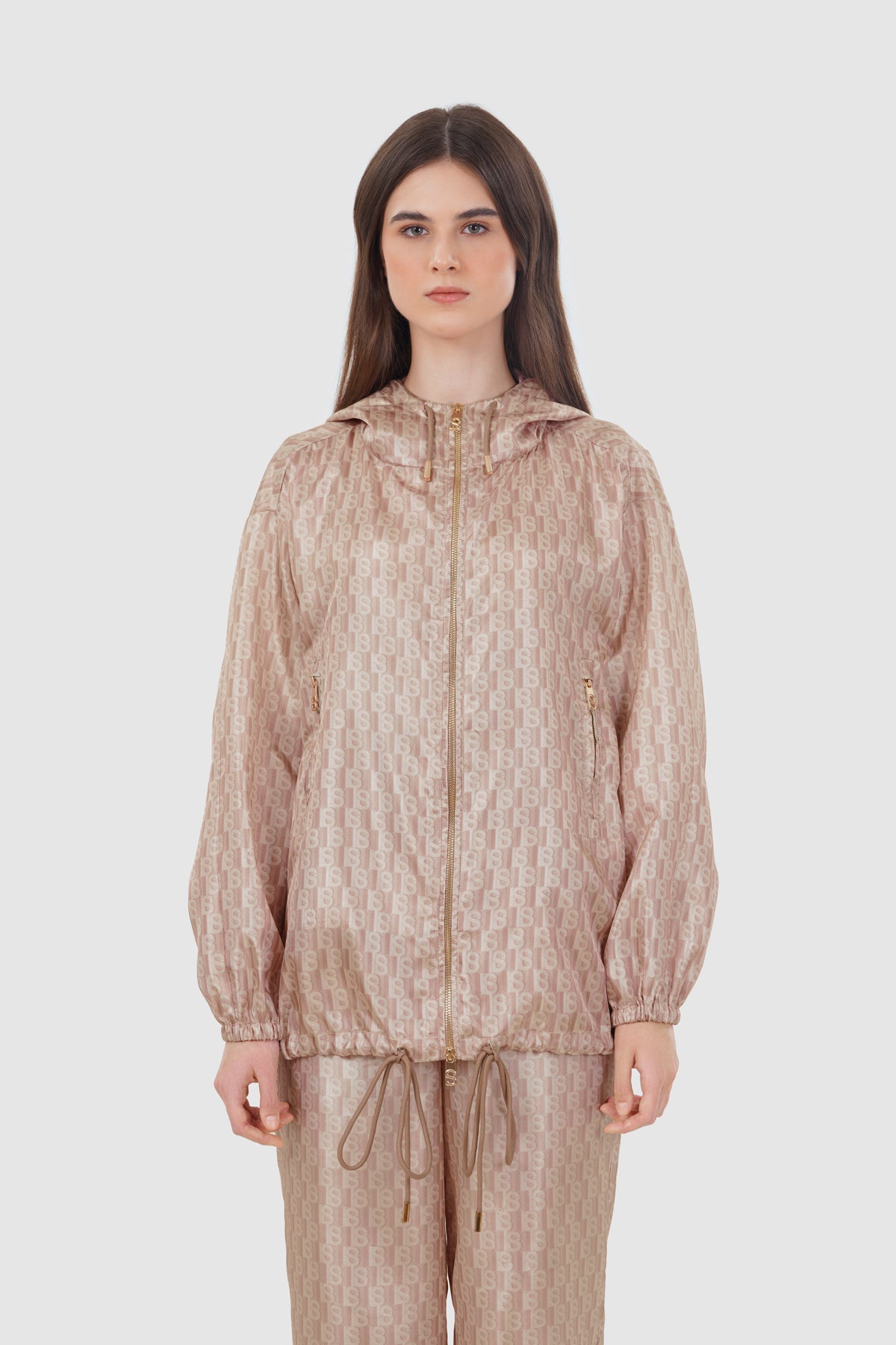 Leena Monogram Parka - Dark Mocha