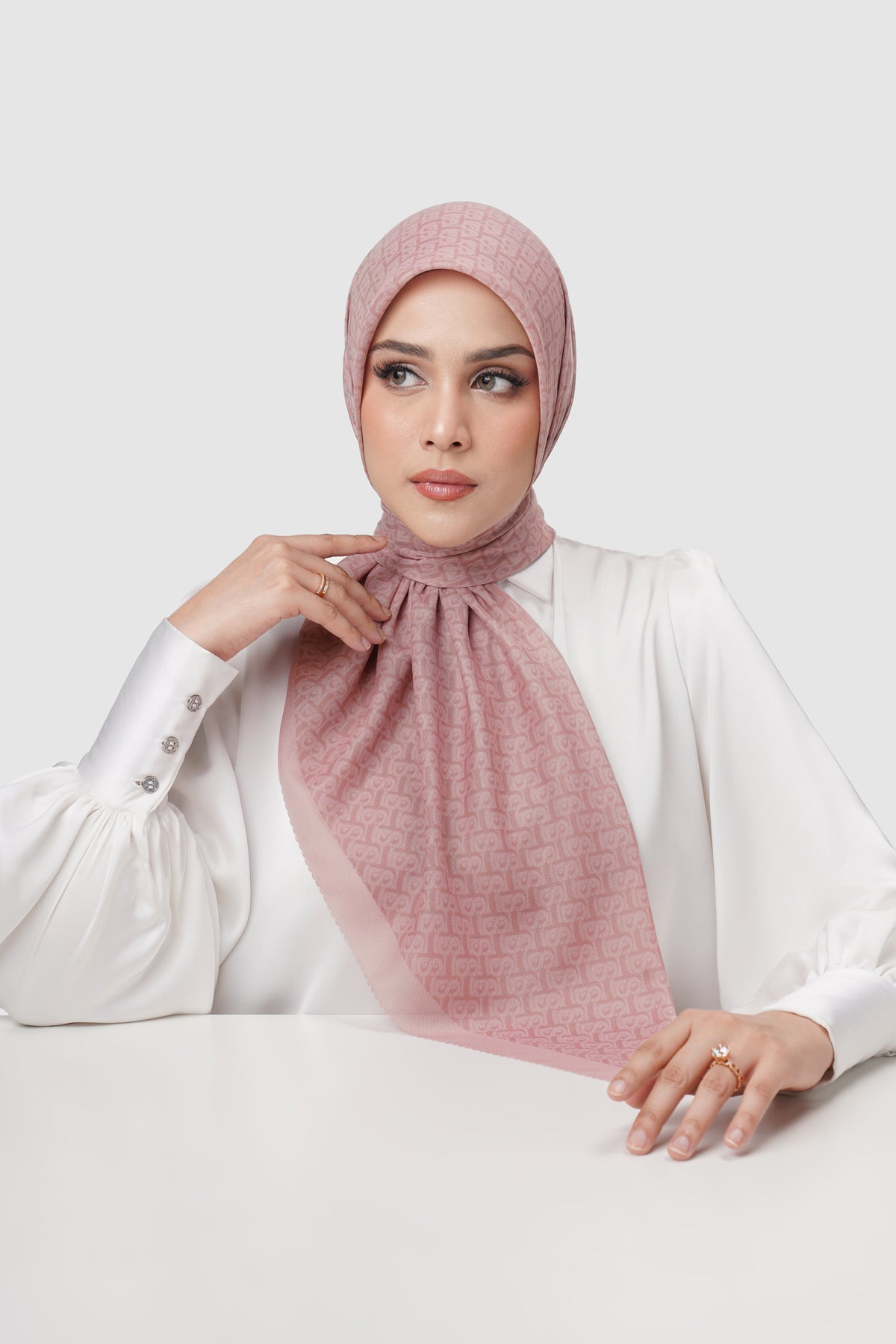 Bimu Twill Square - Coral Blush