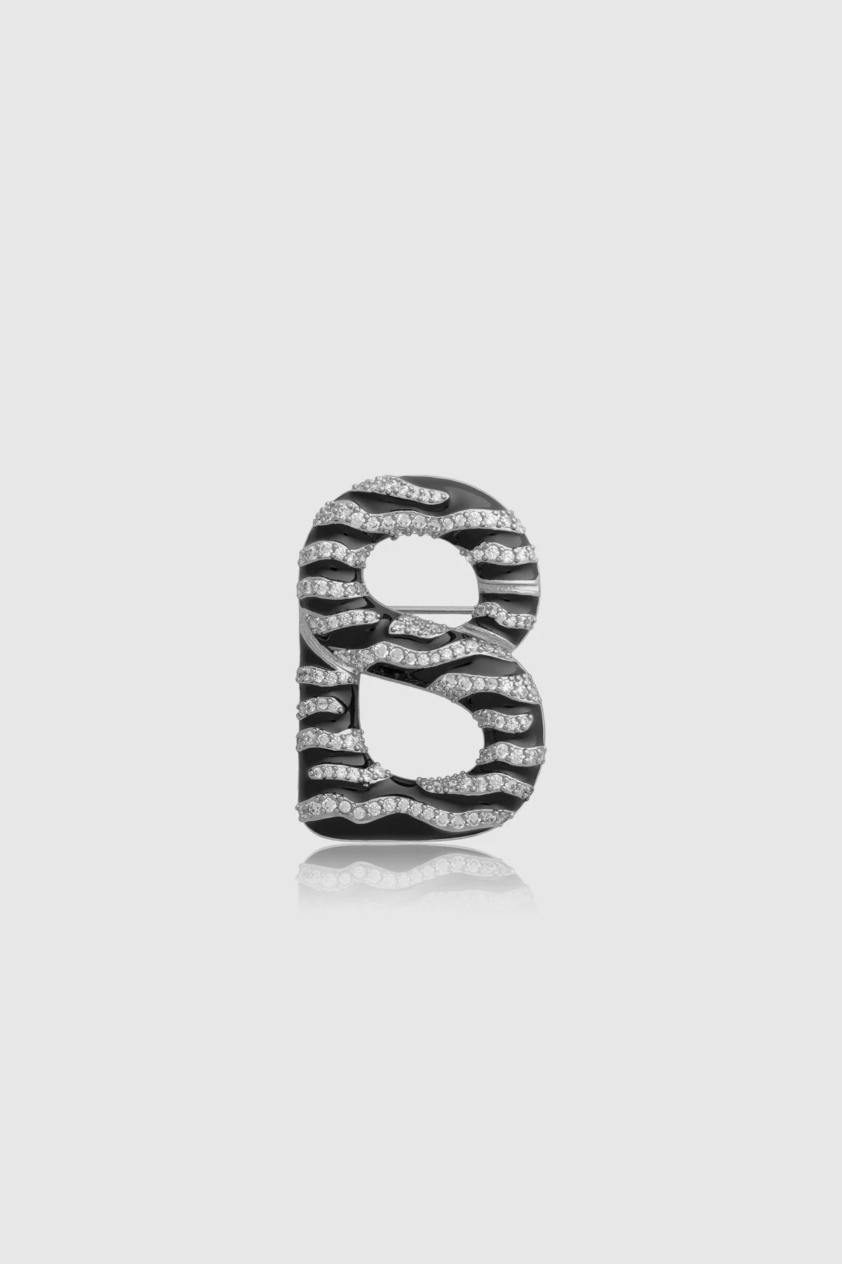 Signature Maris Brooch - Black Silver
