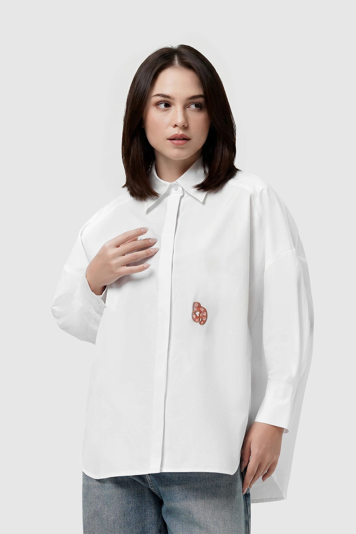 Nagita Cotton Shirt - White