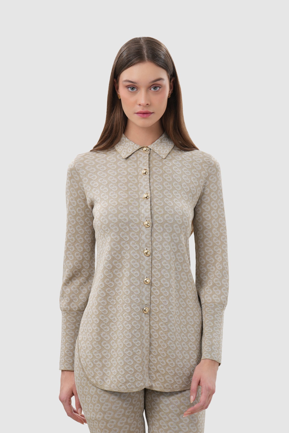 Monogram Knit Shirt - Cream