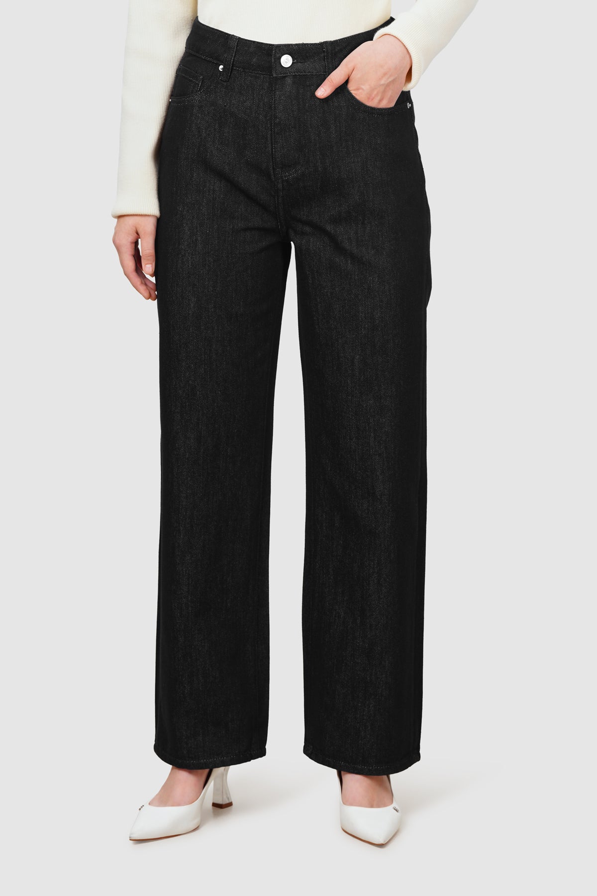 Olivia Denim Pants - Black