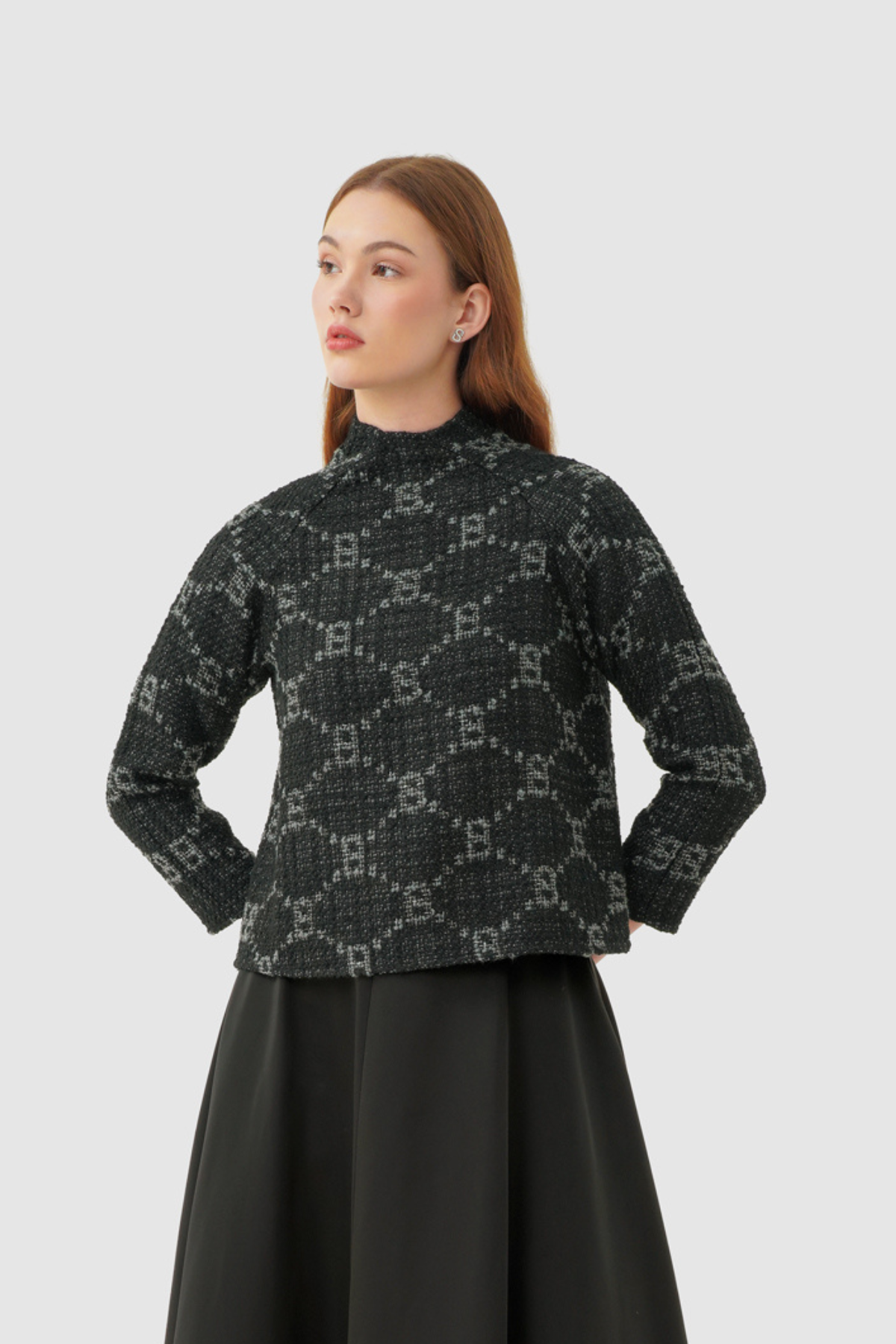 Beverly Tweed Blouse - Eclipse