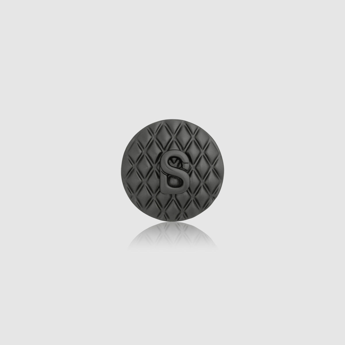 Sofia Round Pin Brooch - Hematite