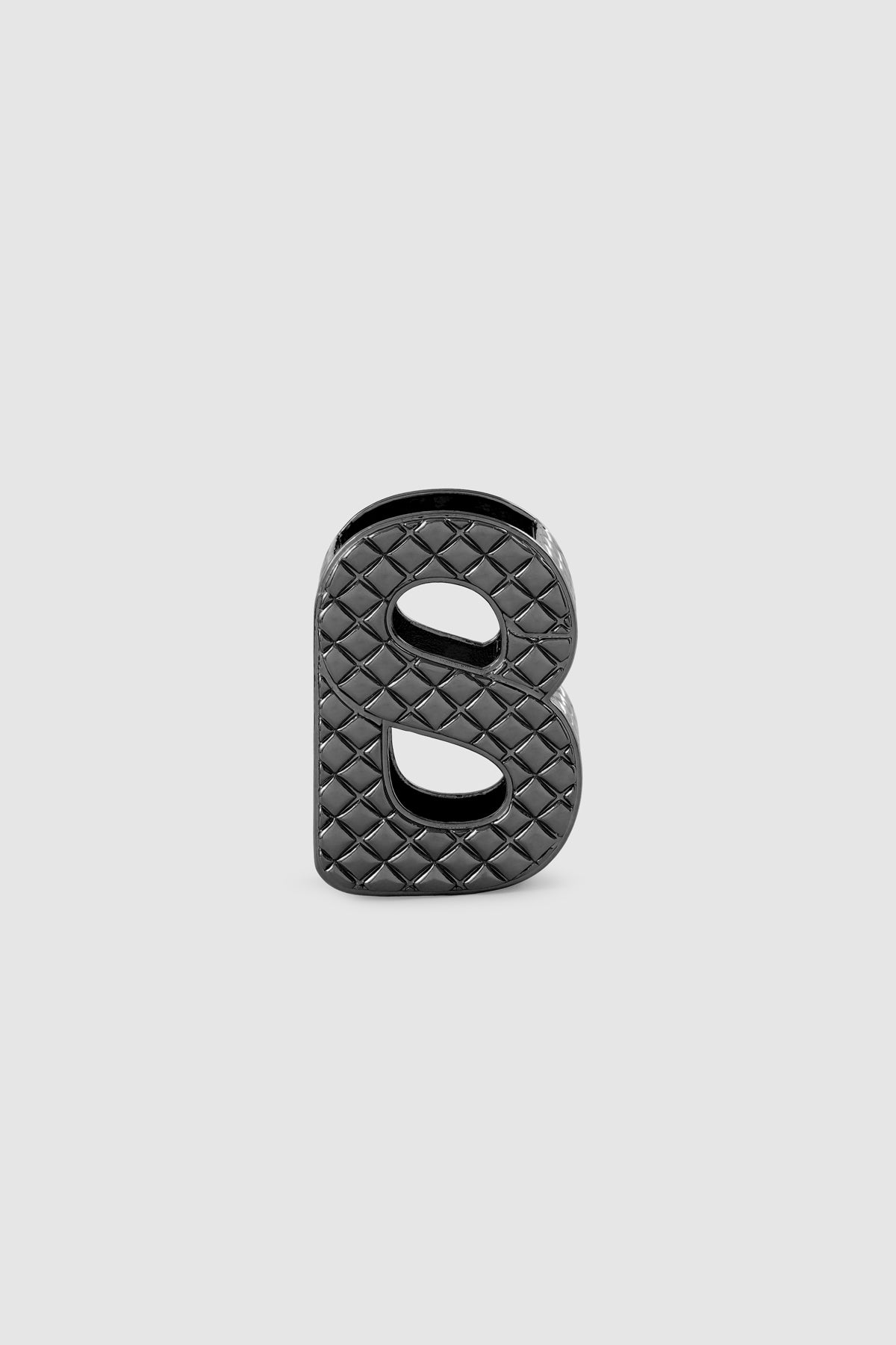 Wicker Ring Brooch - Hematite