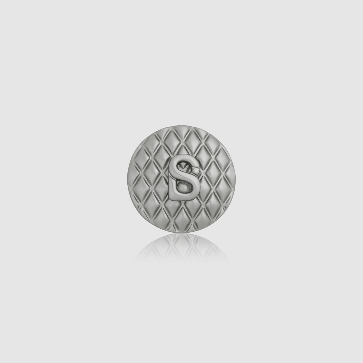 Sofia Round Pin Brooch - Silver