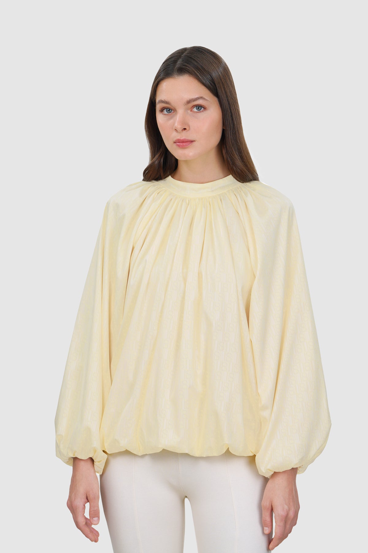 Leena Cotton Ruffle Blouse - Yellow