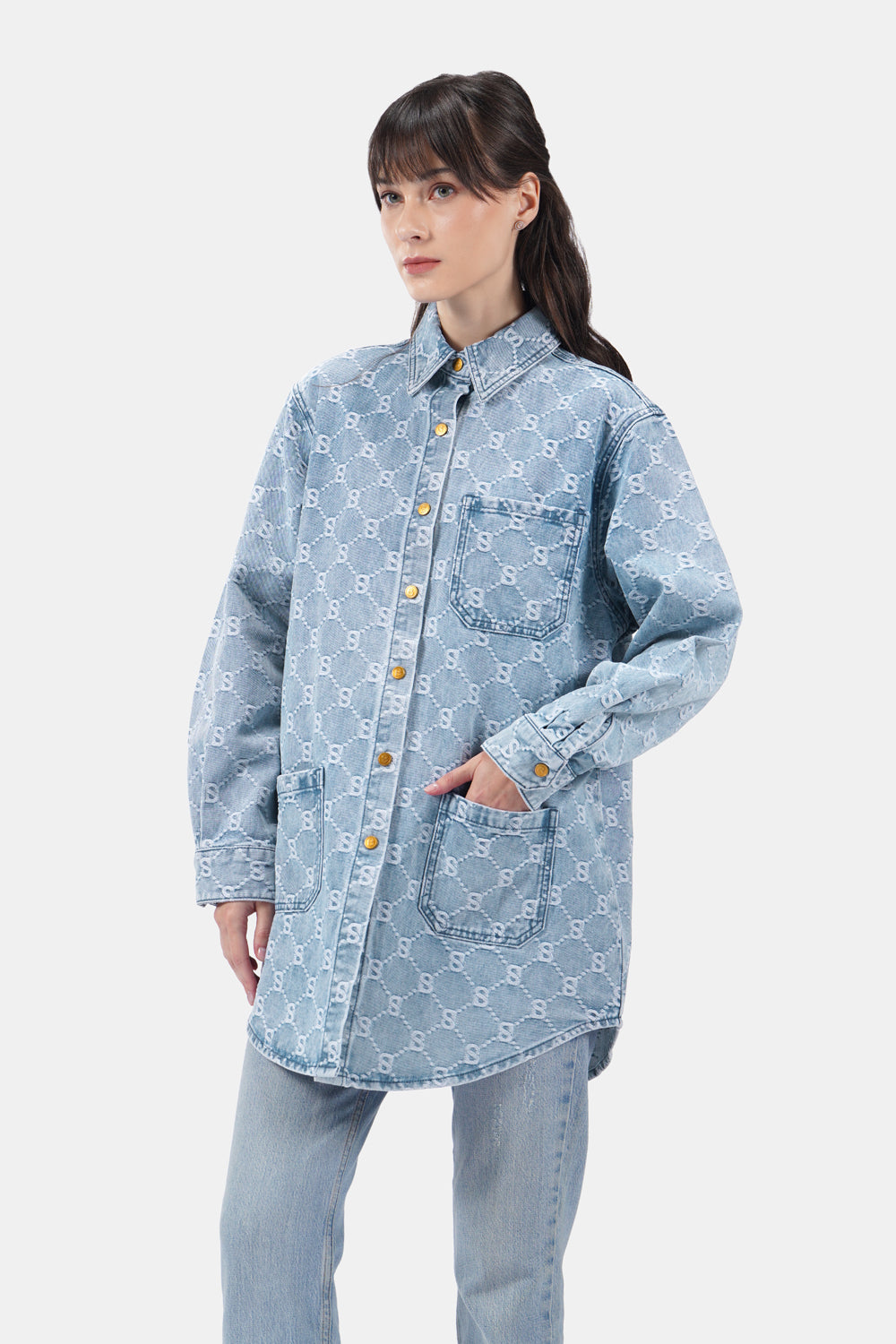 Beverly Denim Shirt - Light Blue