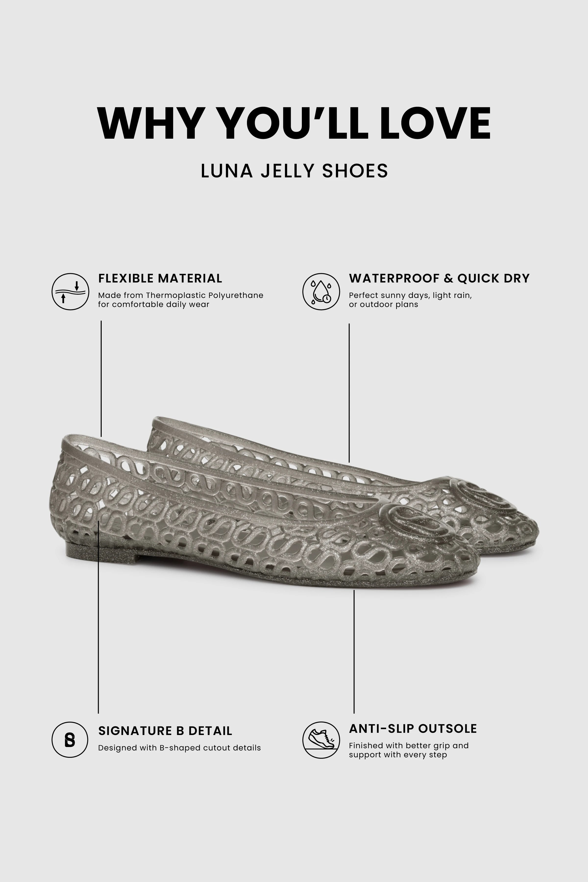 Luna Jelly Shoes - Black