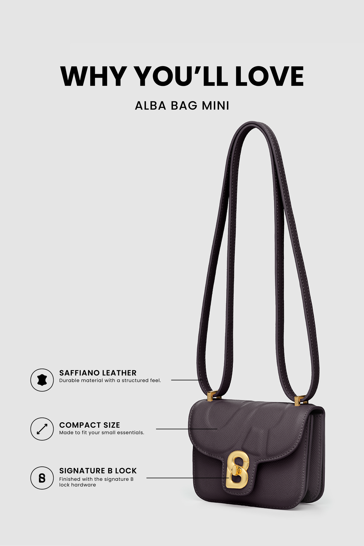 Alba Bag Mini - Burgundy