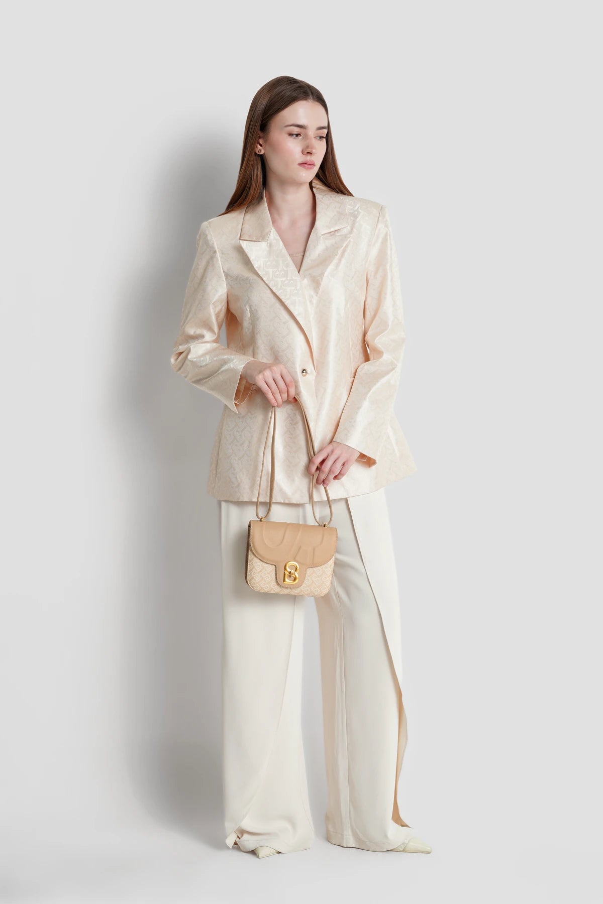 Alba Bimu Jacquard Bag - Beige