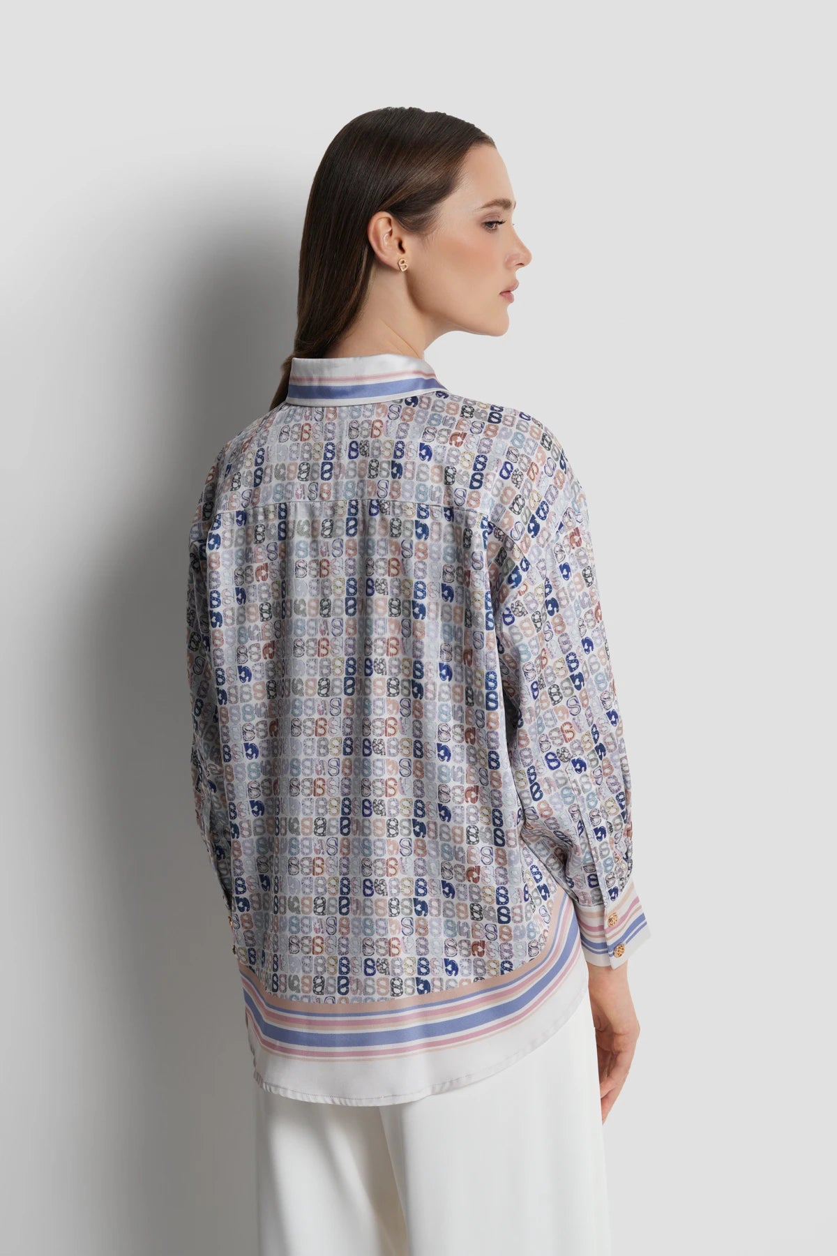 Nagita Oversized Shirt - Azure