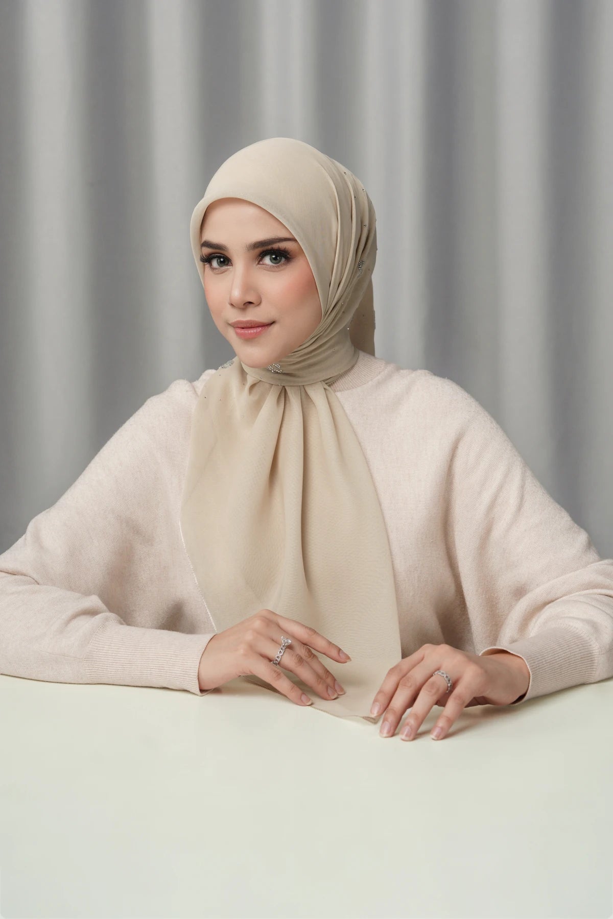 Everyday Glam Scarf - Almond