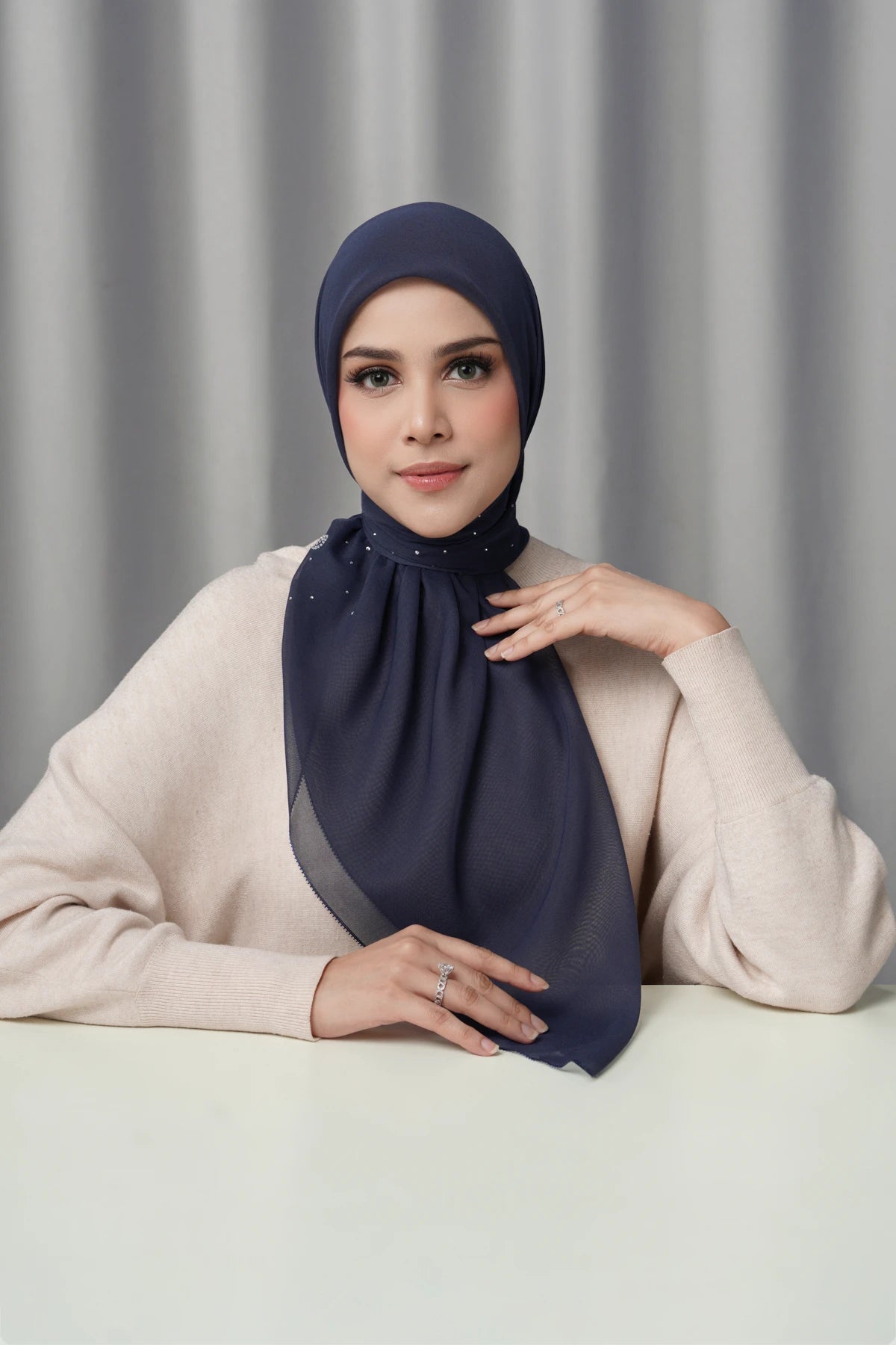 Everyday Glam Scarf - Navy