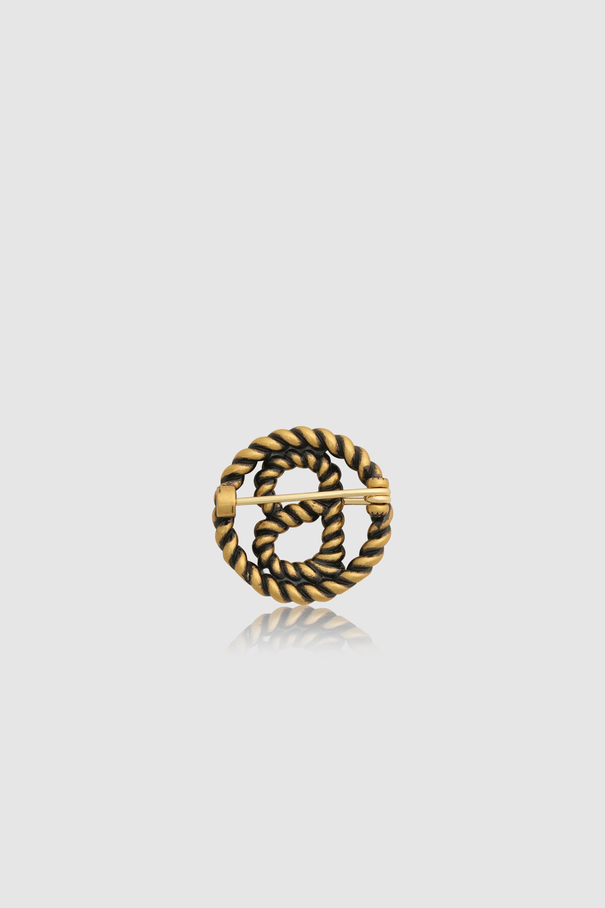 Interlock Pin Brooch - Anti Gold