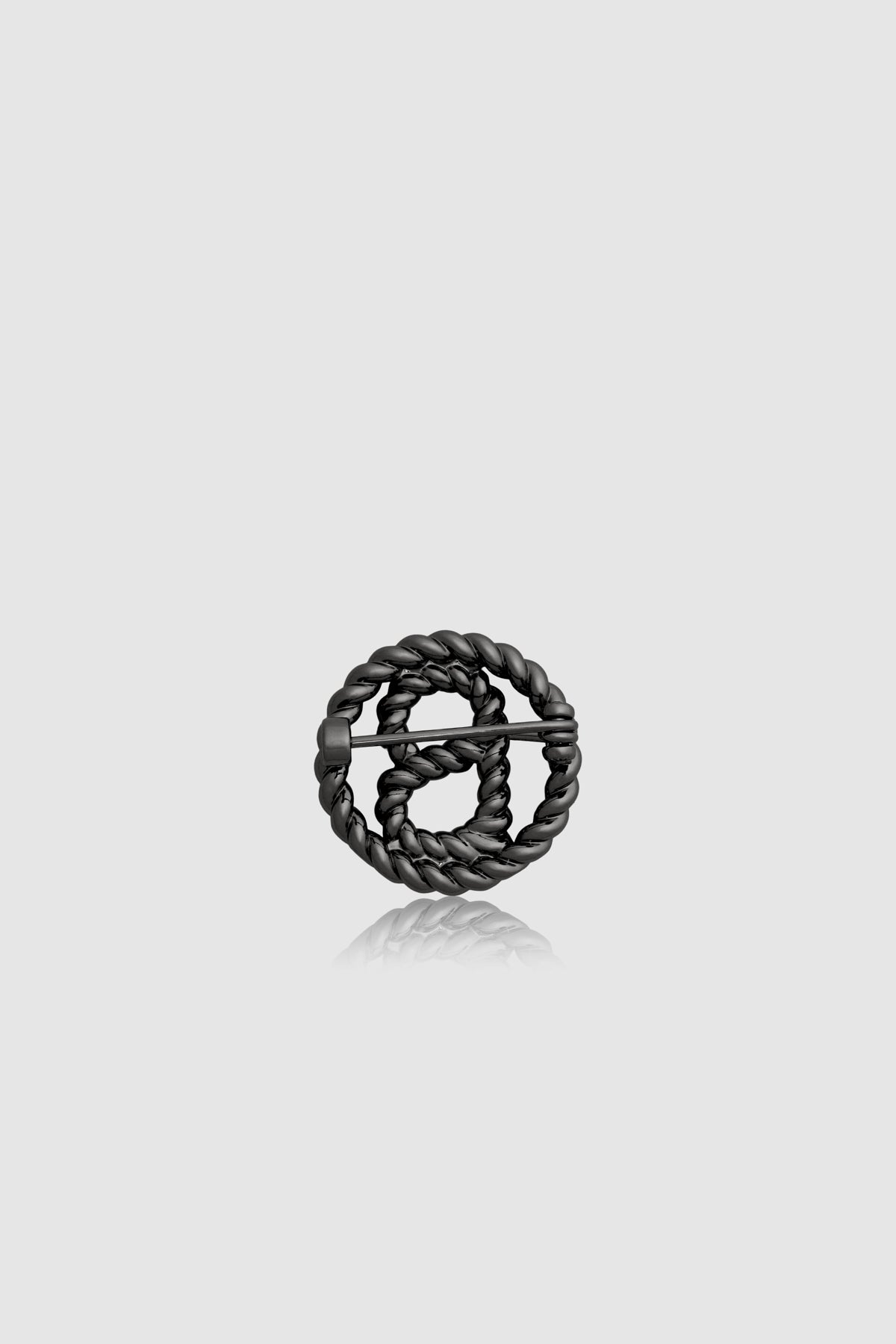 Interlock Pin Brooch - Hematite