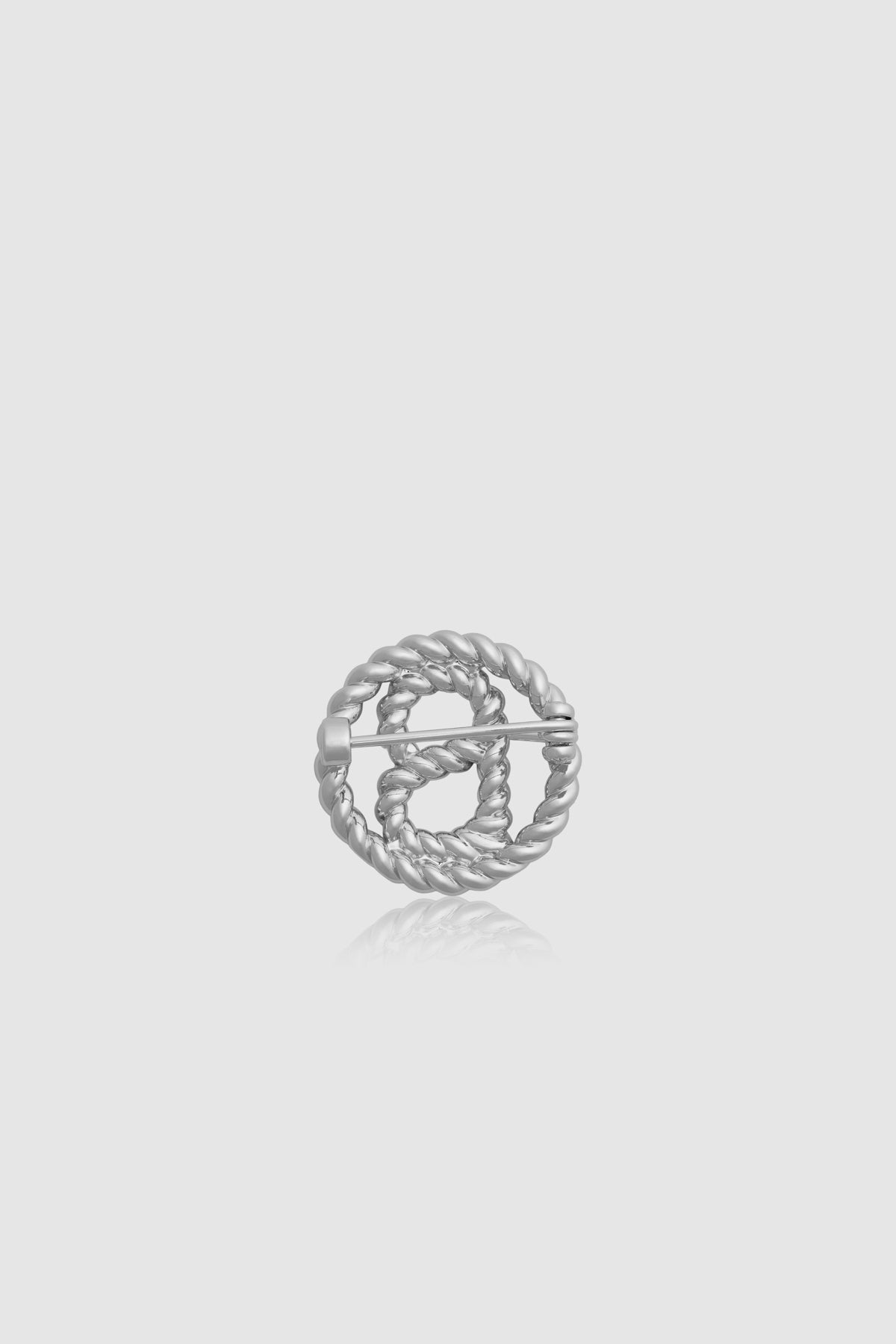 Interlock Pin Brooch - Silver