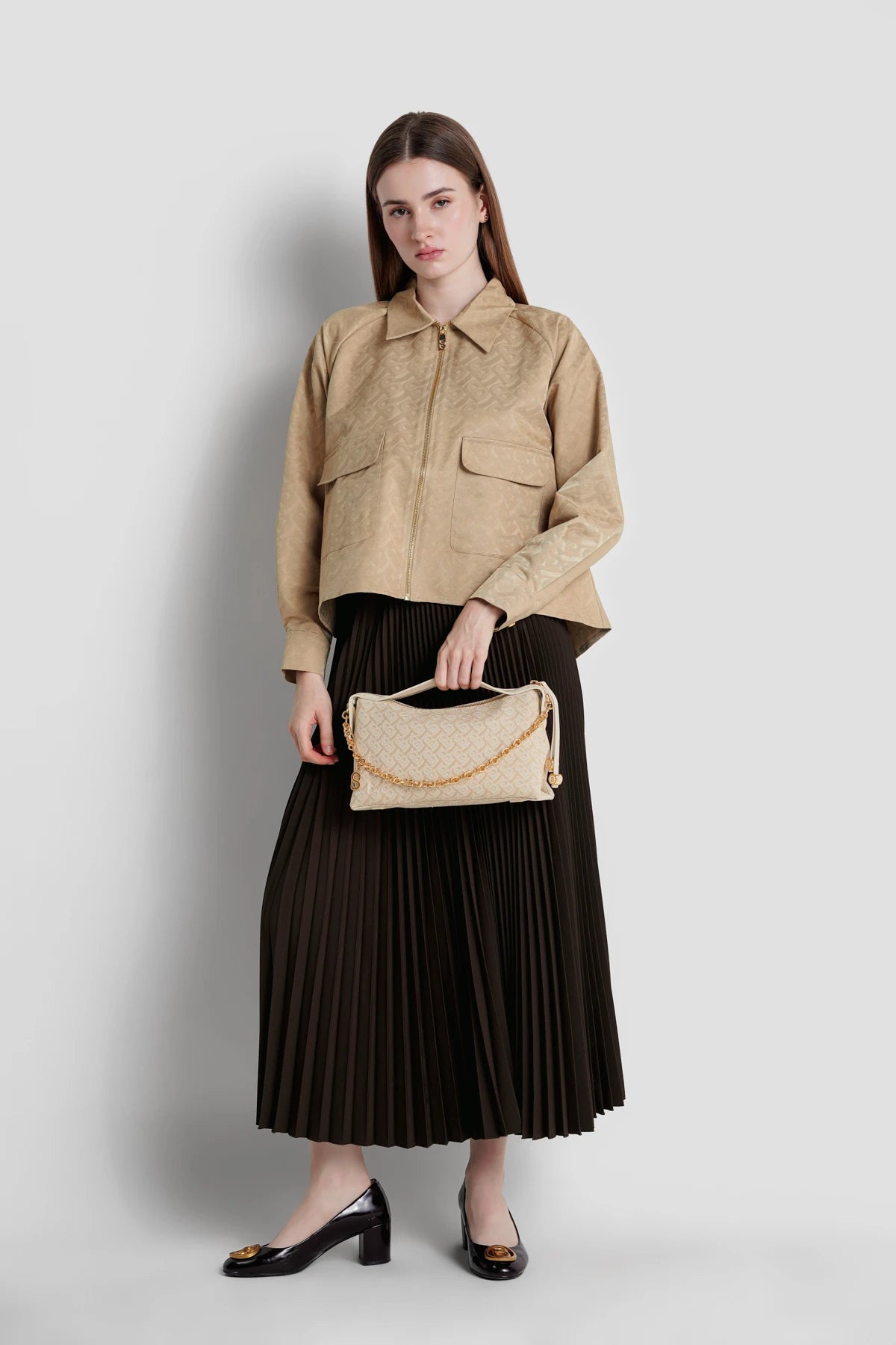 Isla Bag - Jacquard Beige