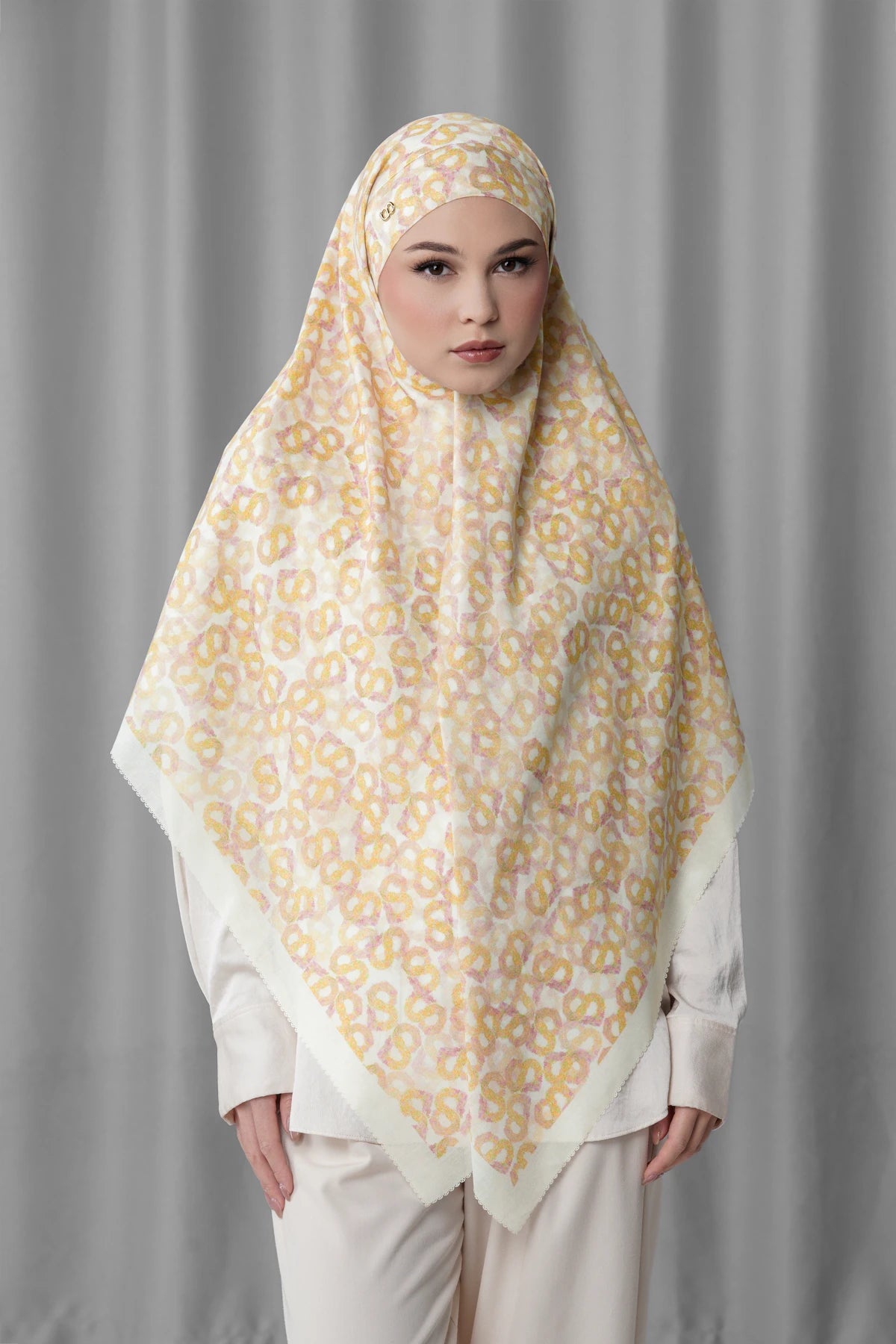 Samla de Fleur Tie Back Square - Lily White