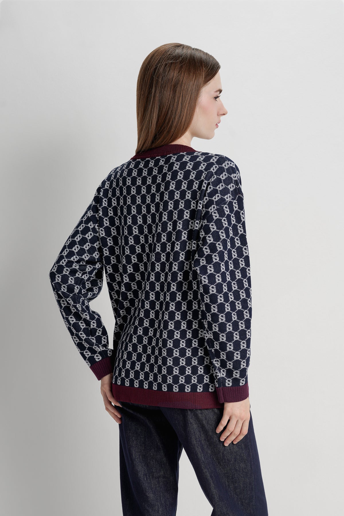 Signature Monogram Cardigan - Maritime