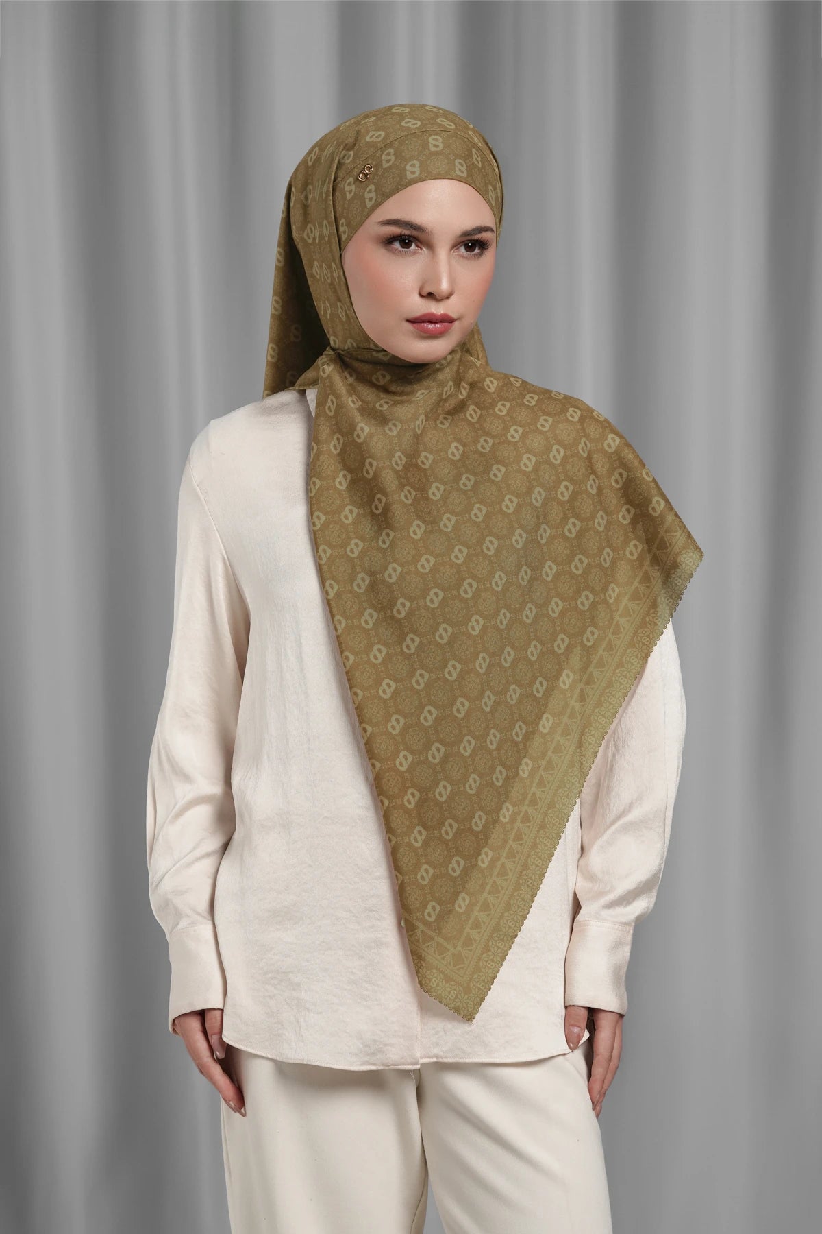 Songket Tie Back Square - Peanut