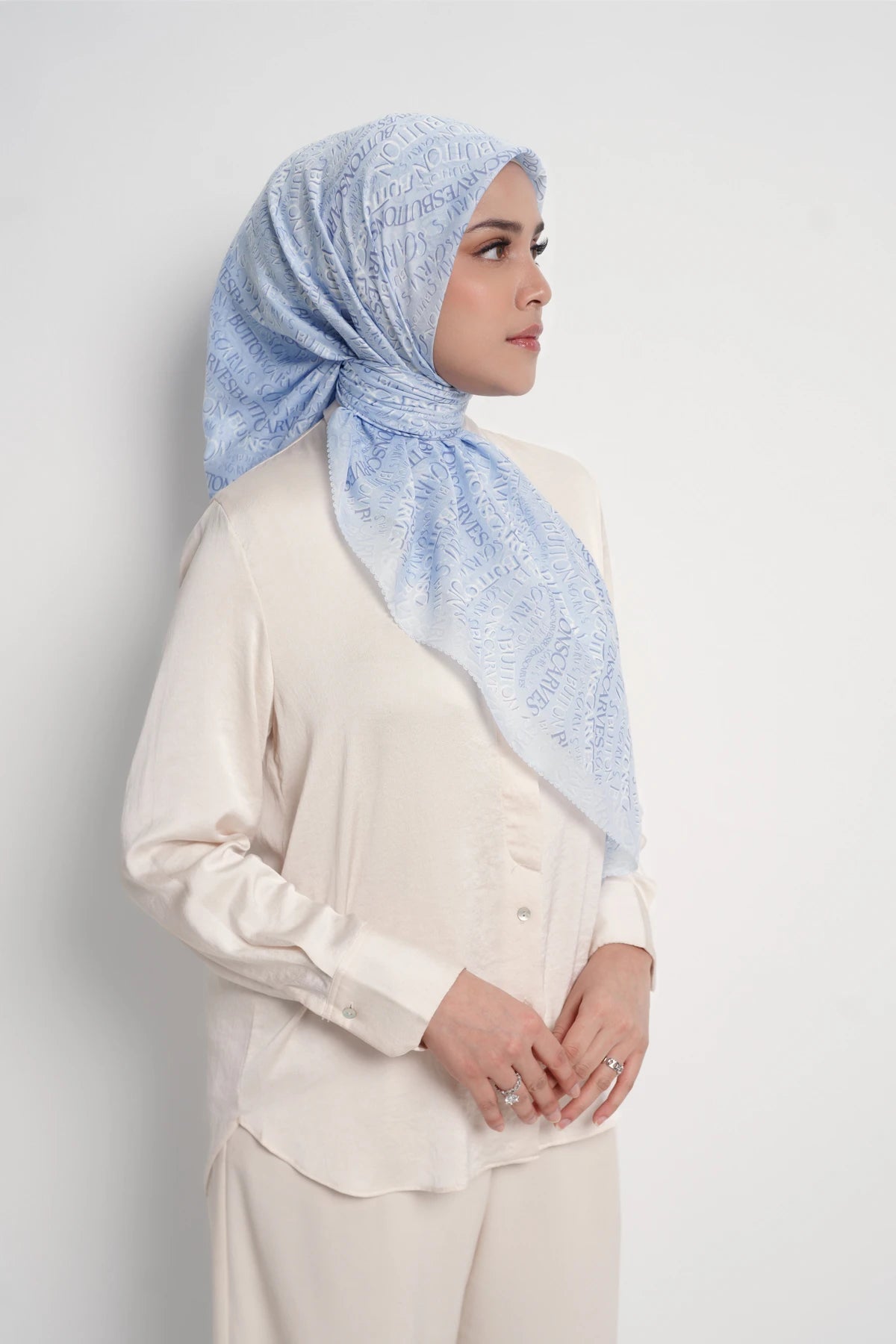 Waves Monogram - Crystal Blue