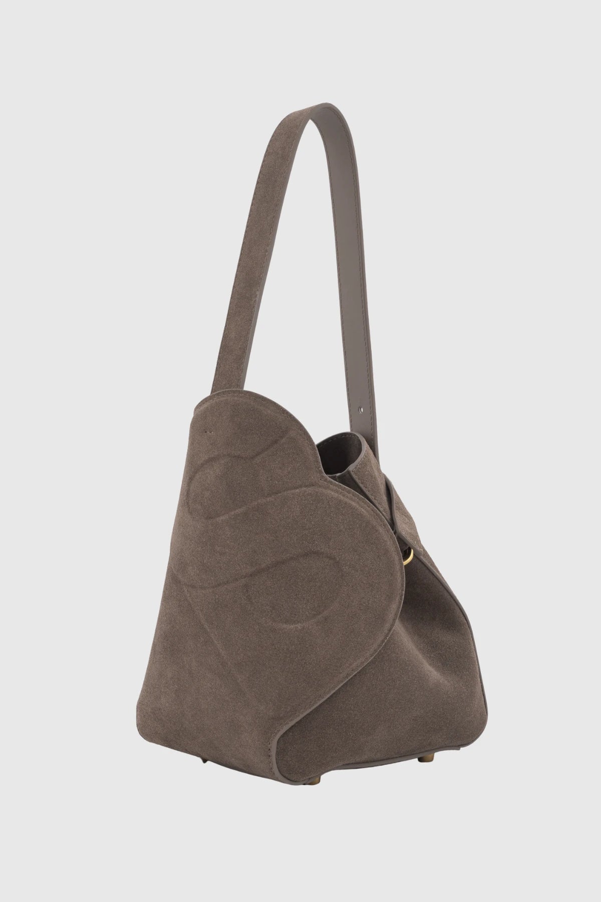 Britney Bag Small - Suede Leather - Taupe