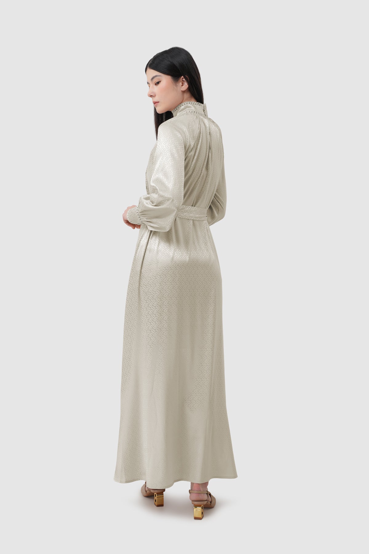 Elora Tapis Ruffle Dress - Wheat