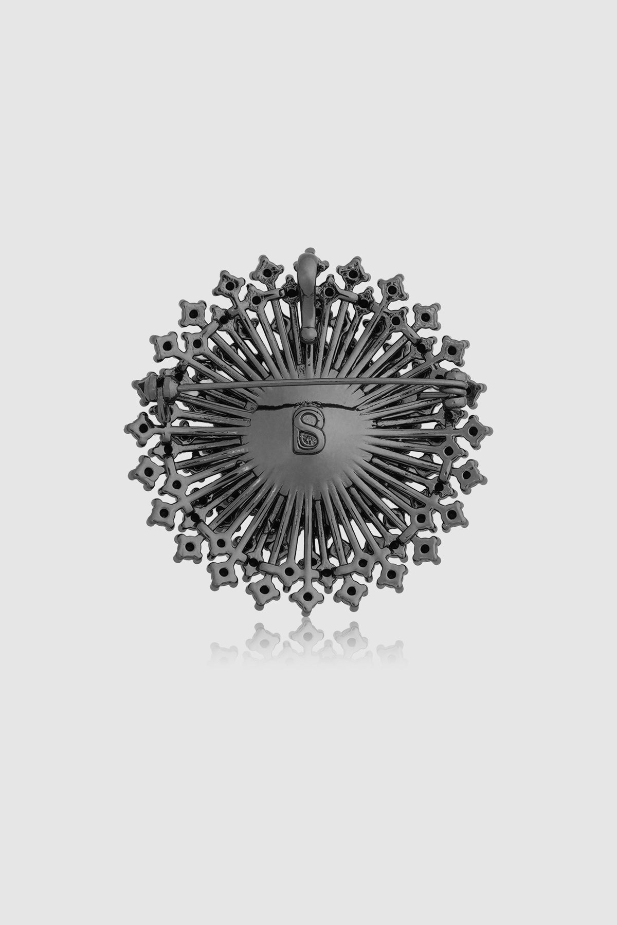 Noura Brooch - Hematite