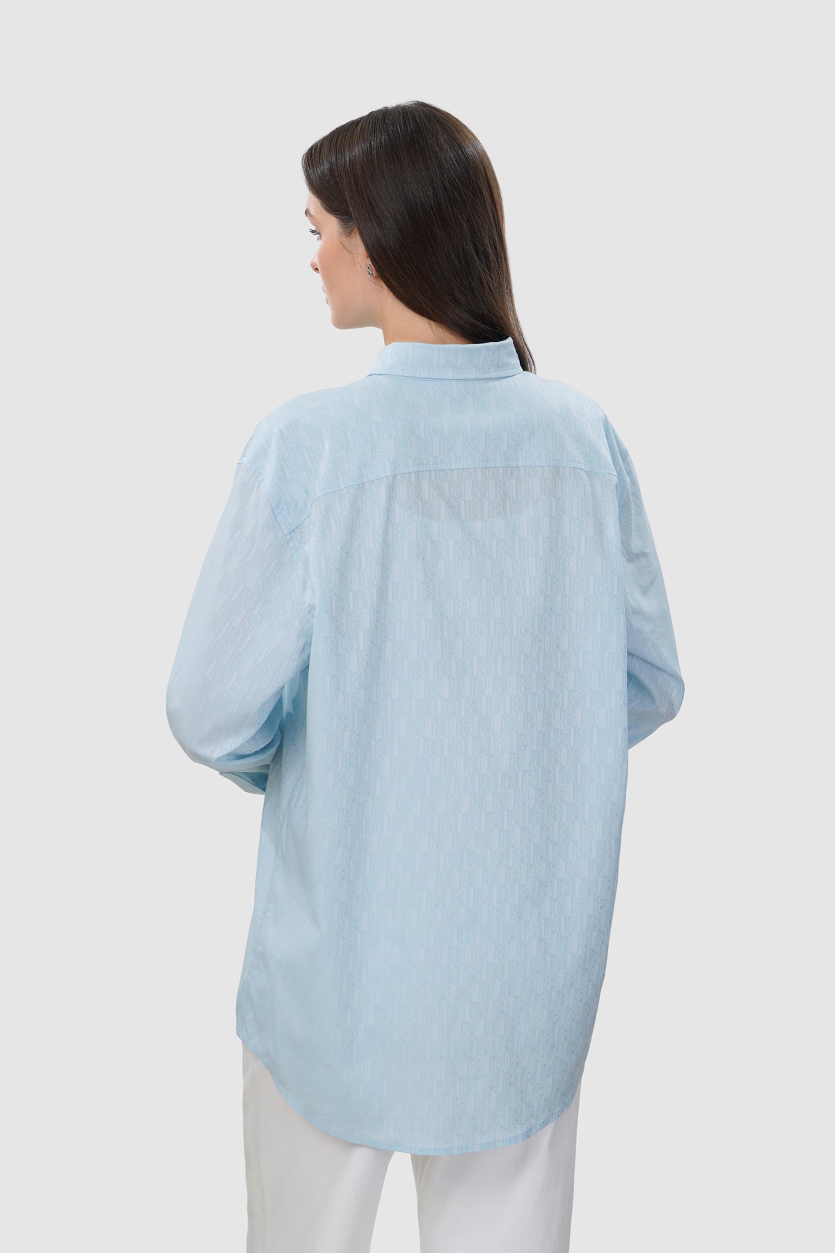 Leena Cotton Unisex Shirt - Blue