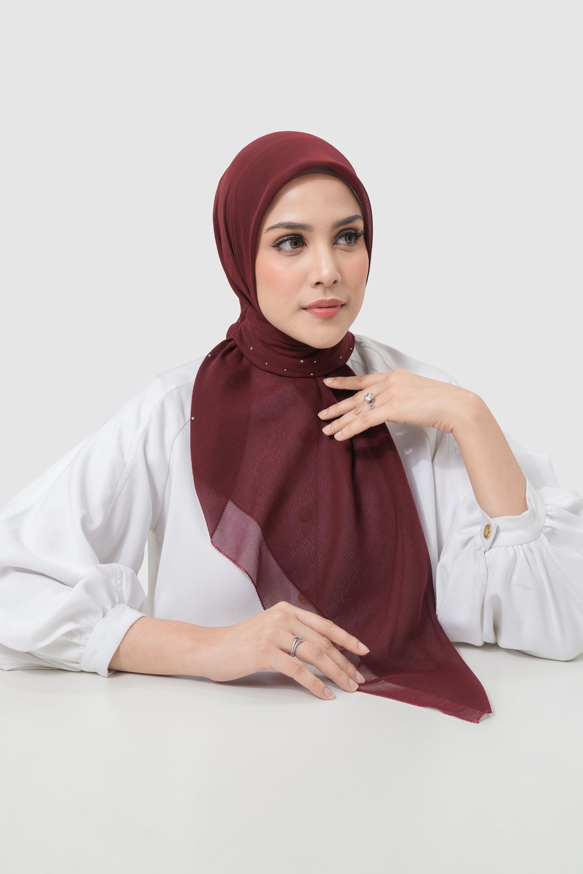 Everyday Glam Scarf - Maroon