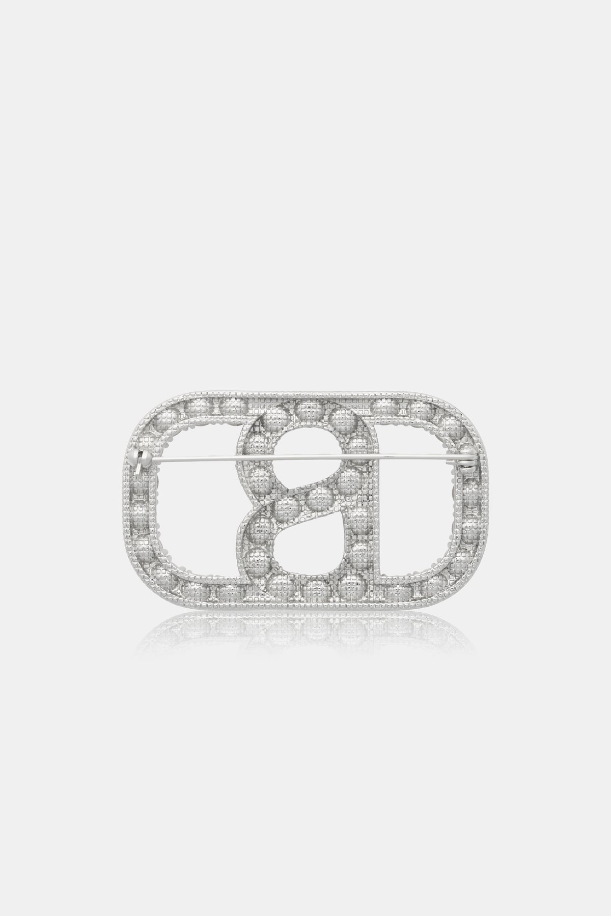 Briana Crystal Brooch Large - Silver Crystal