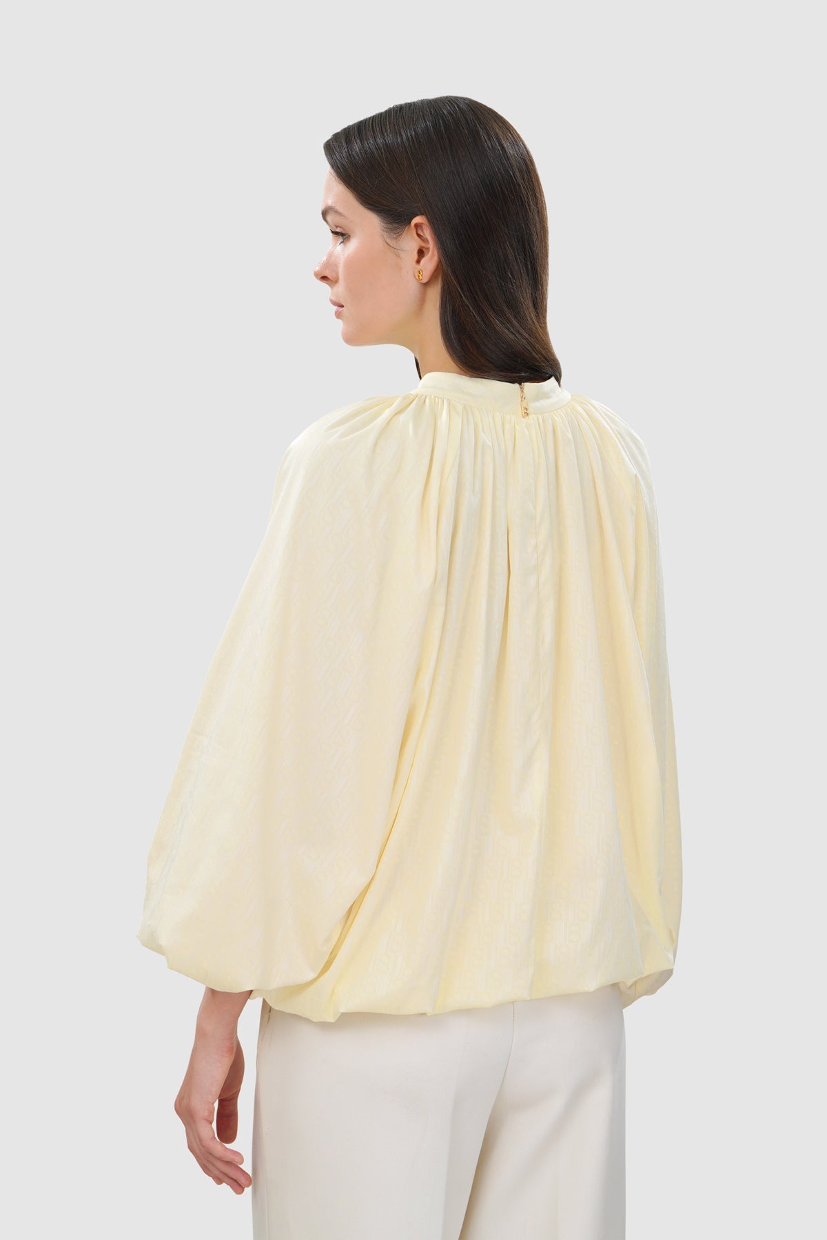 Leena Cotton Ruffle Blouse - Yellow