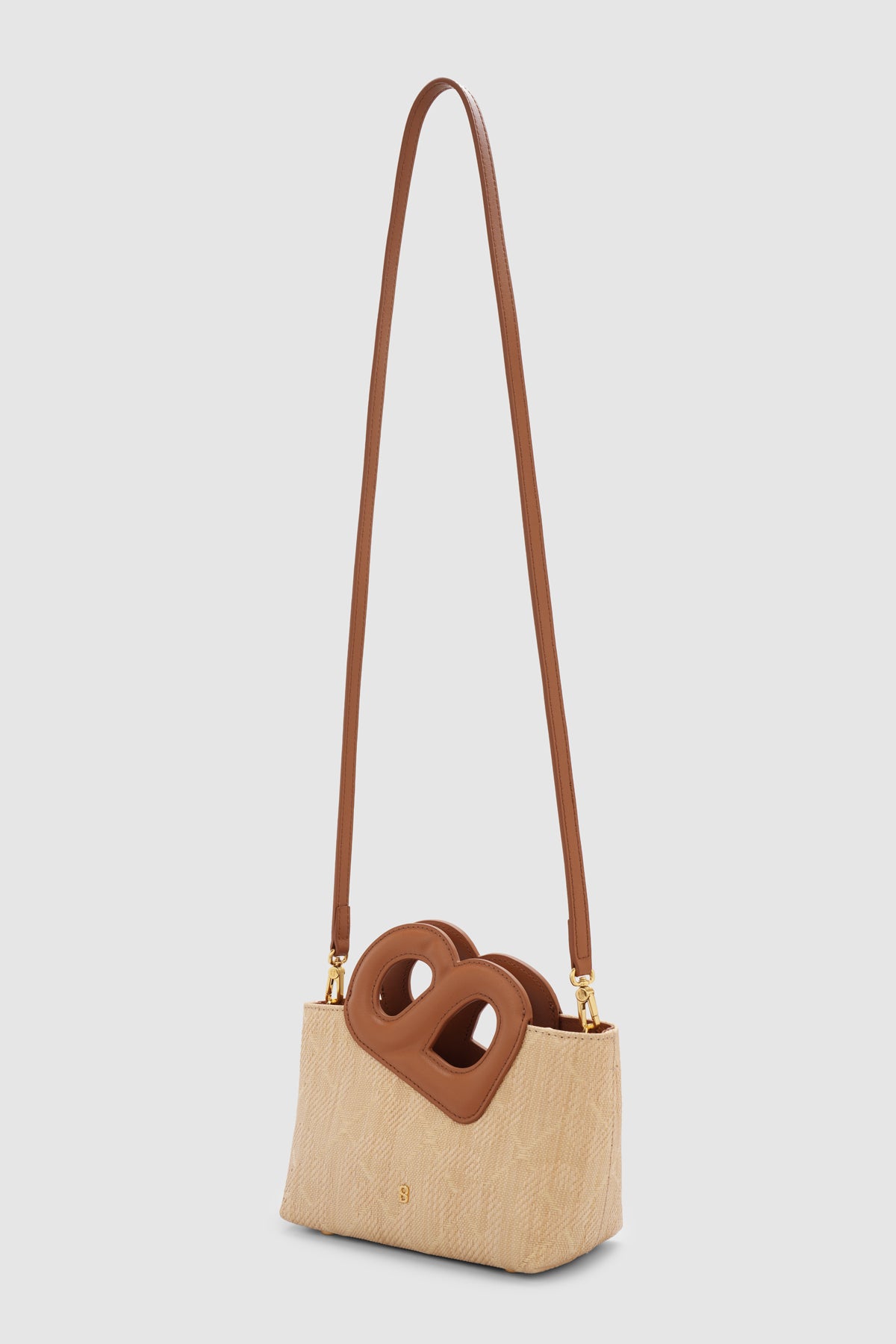 Nina Wicker Straw Bag - Brown