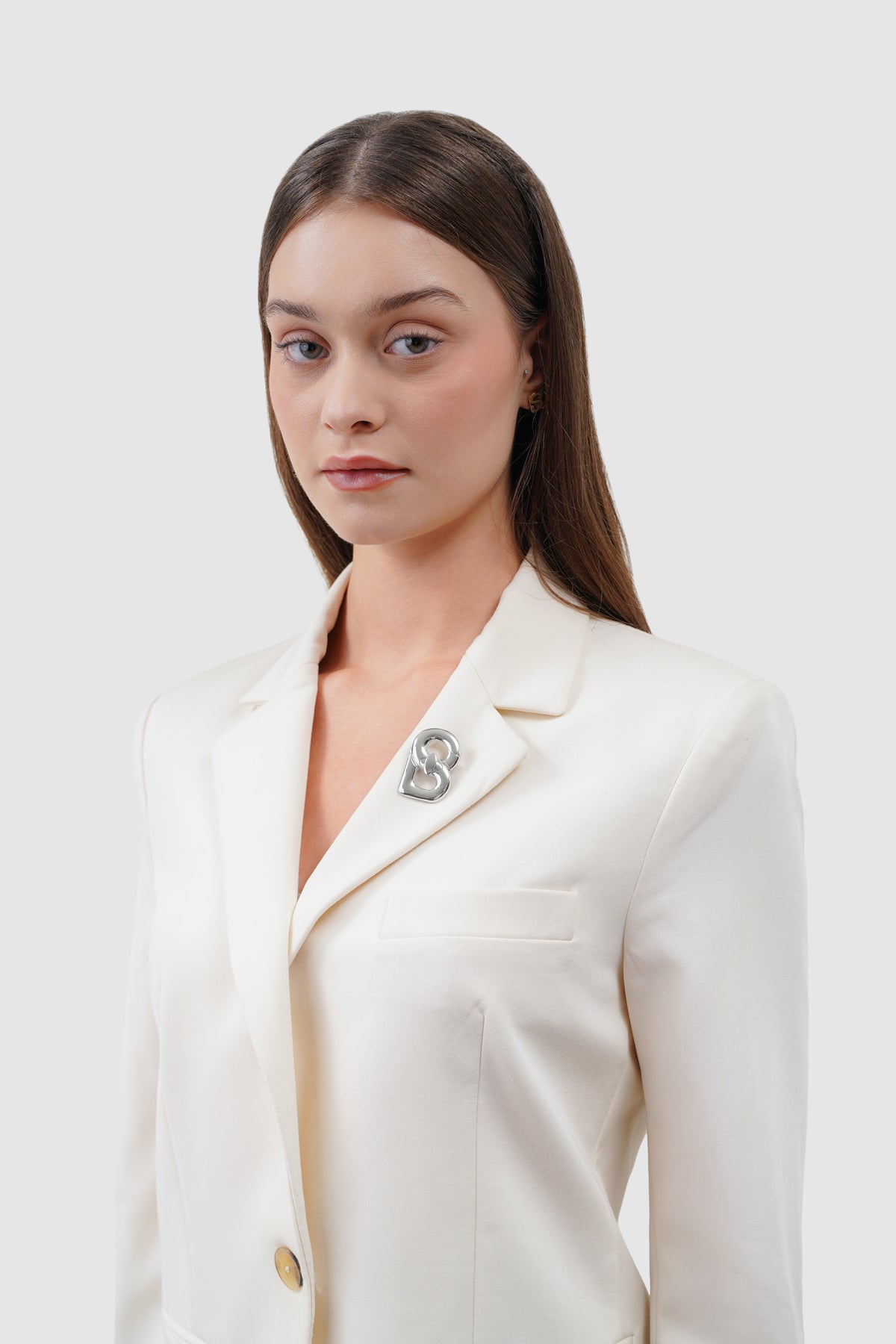 Alma Twist Brooch - Silver