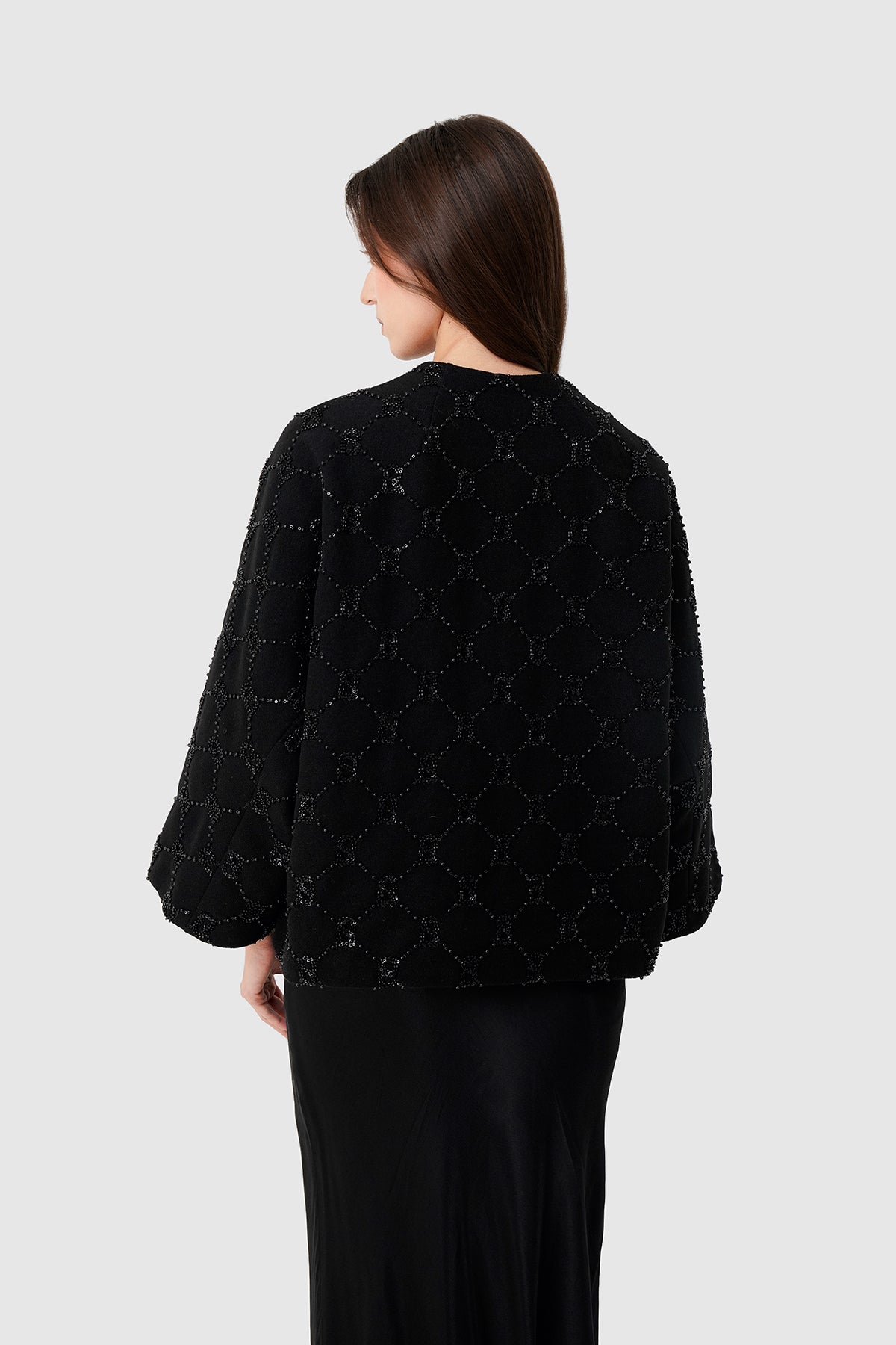 Beverly Beaded Outer - Black