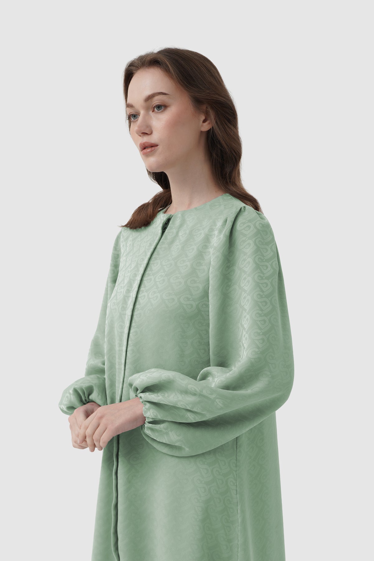 Noura Puff Dress - Jadeite