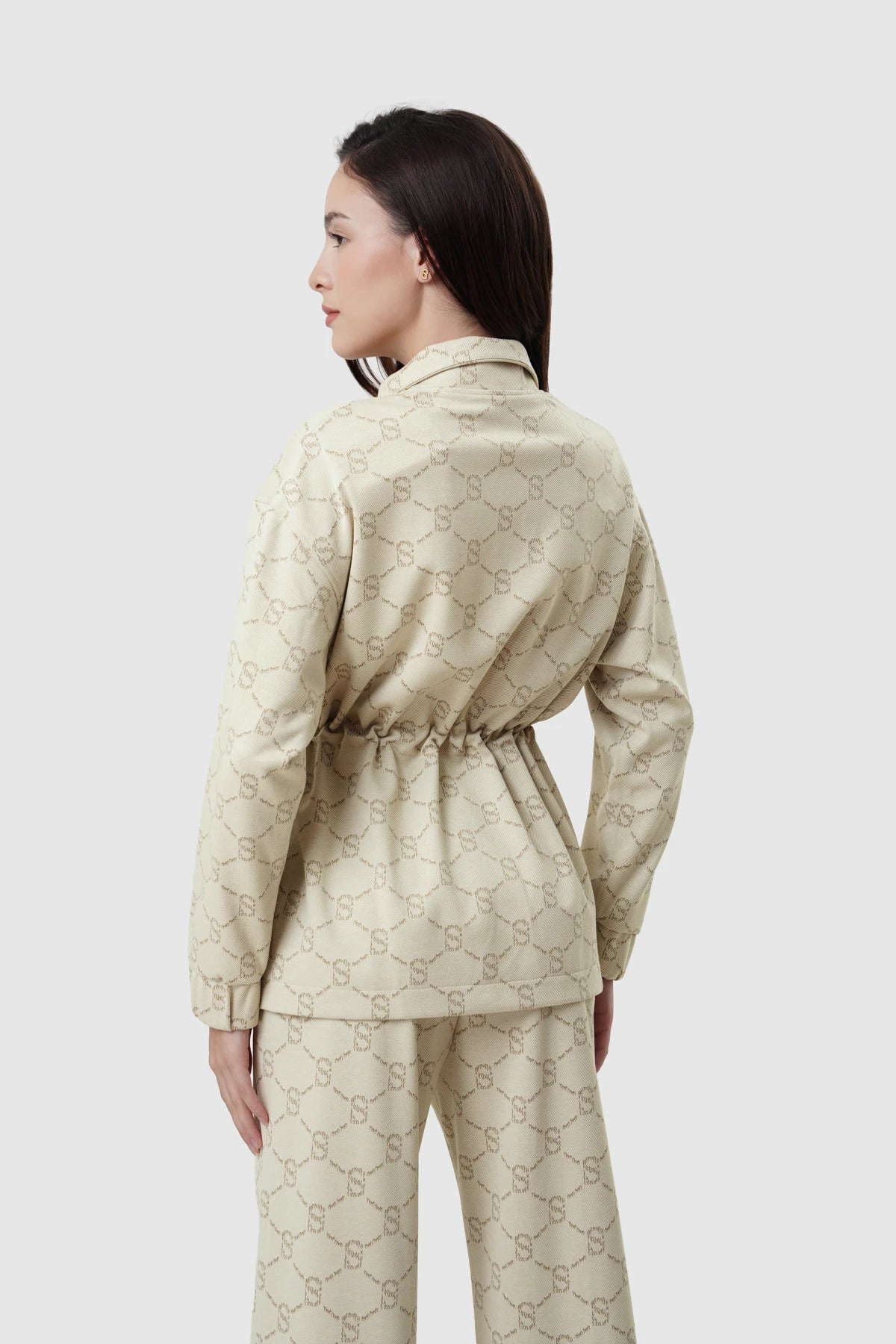 Beverly Monogram Jacket - Cream