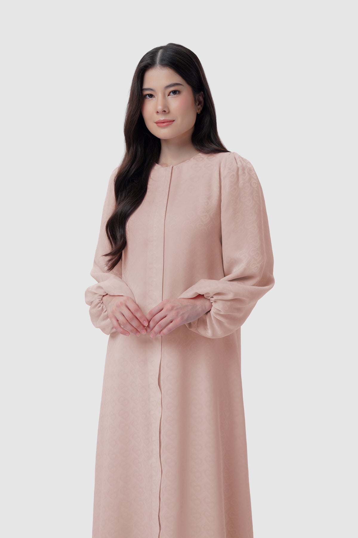 Noura Puff Dress - Sepia Rose