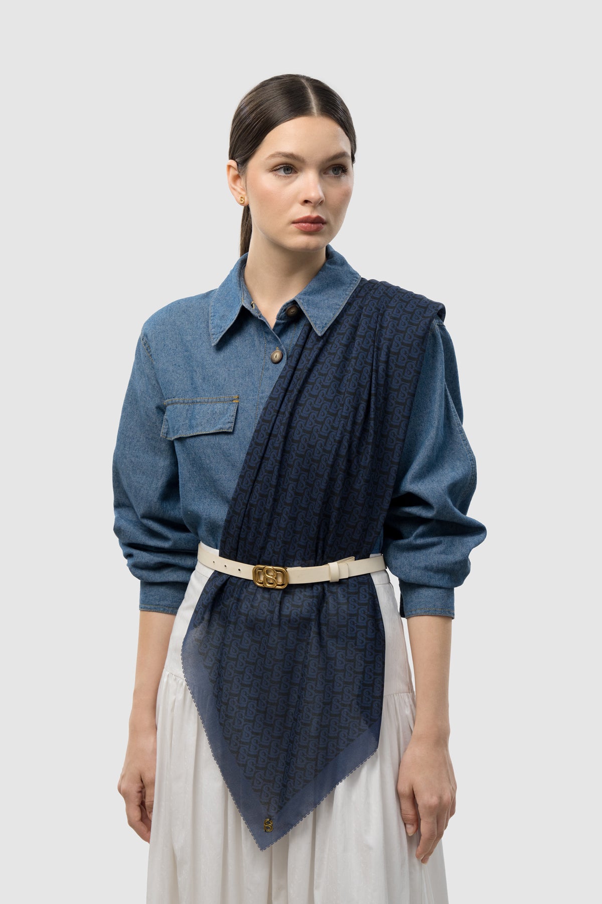 Bimu Twill Square - Dark Sapphire