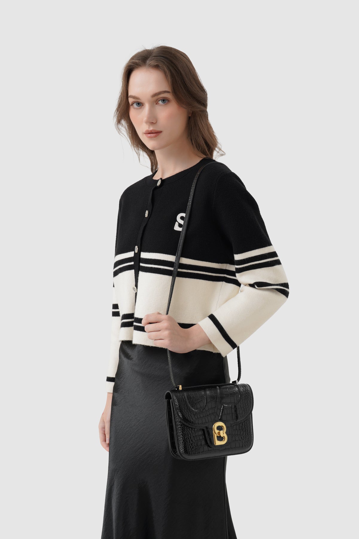 Alba Bag - Black in Croco