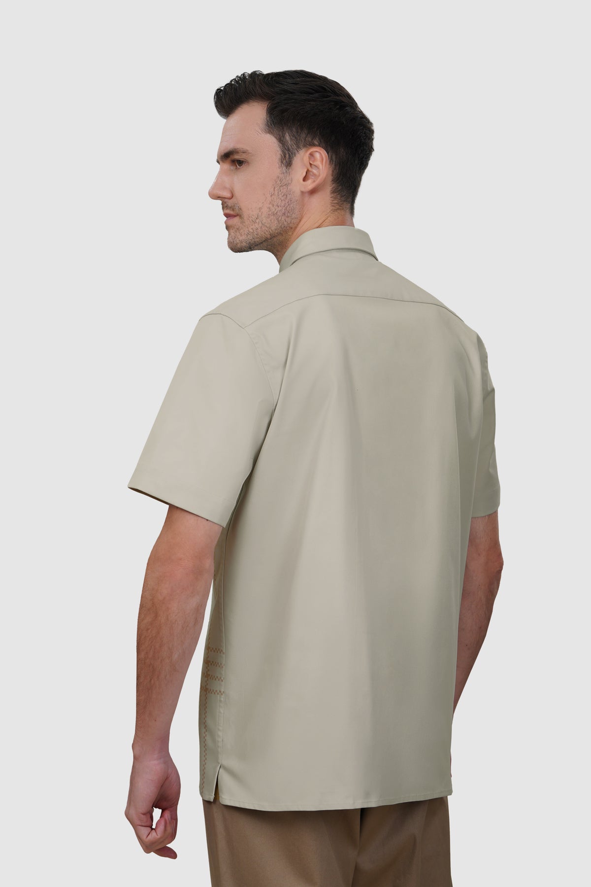 Checked Men Shirt - Taupe