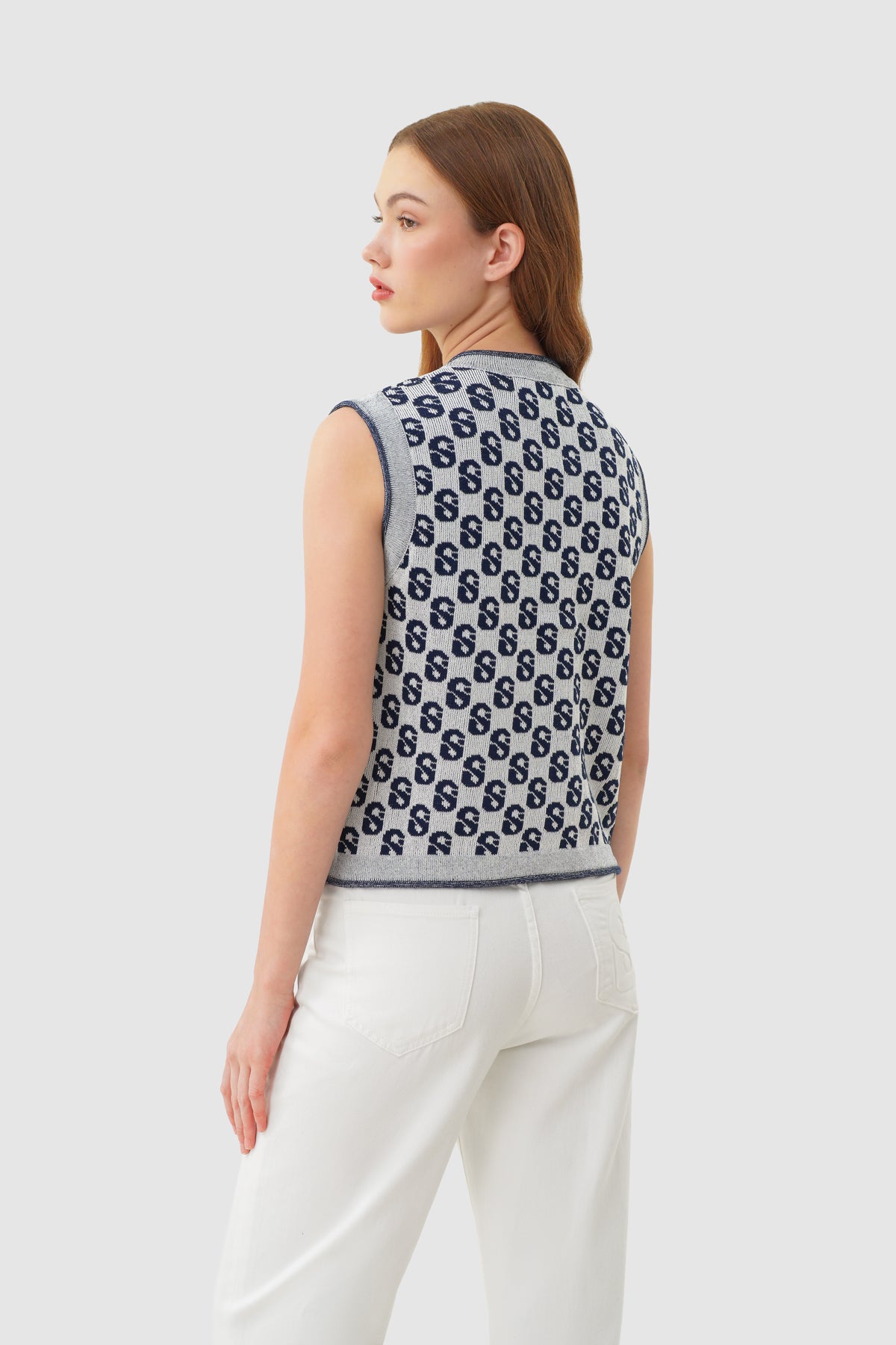 Monogram Vest - White