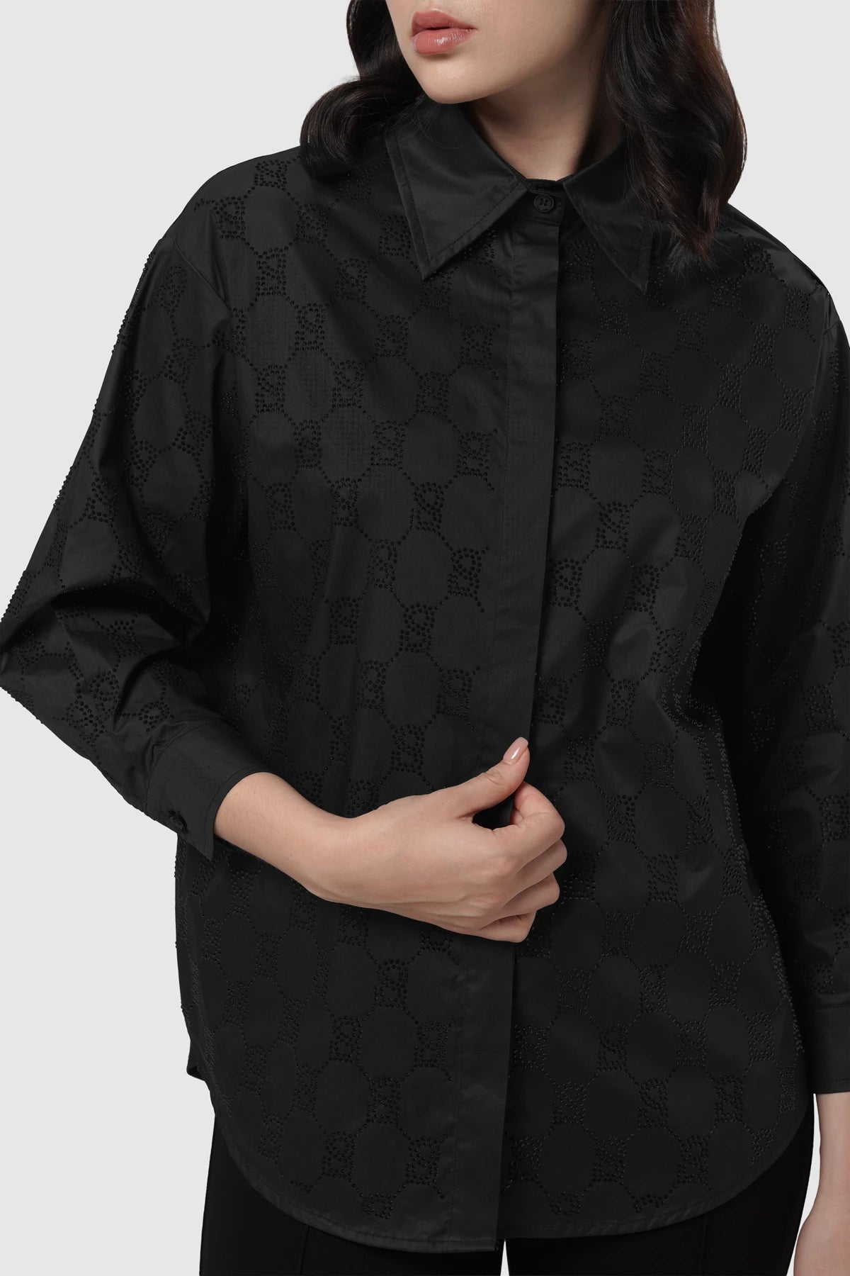 Beverly Cotton Shirt - Black